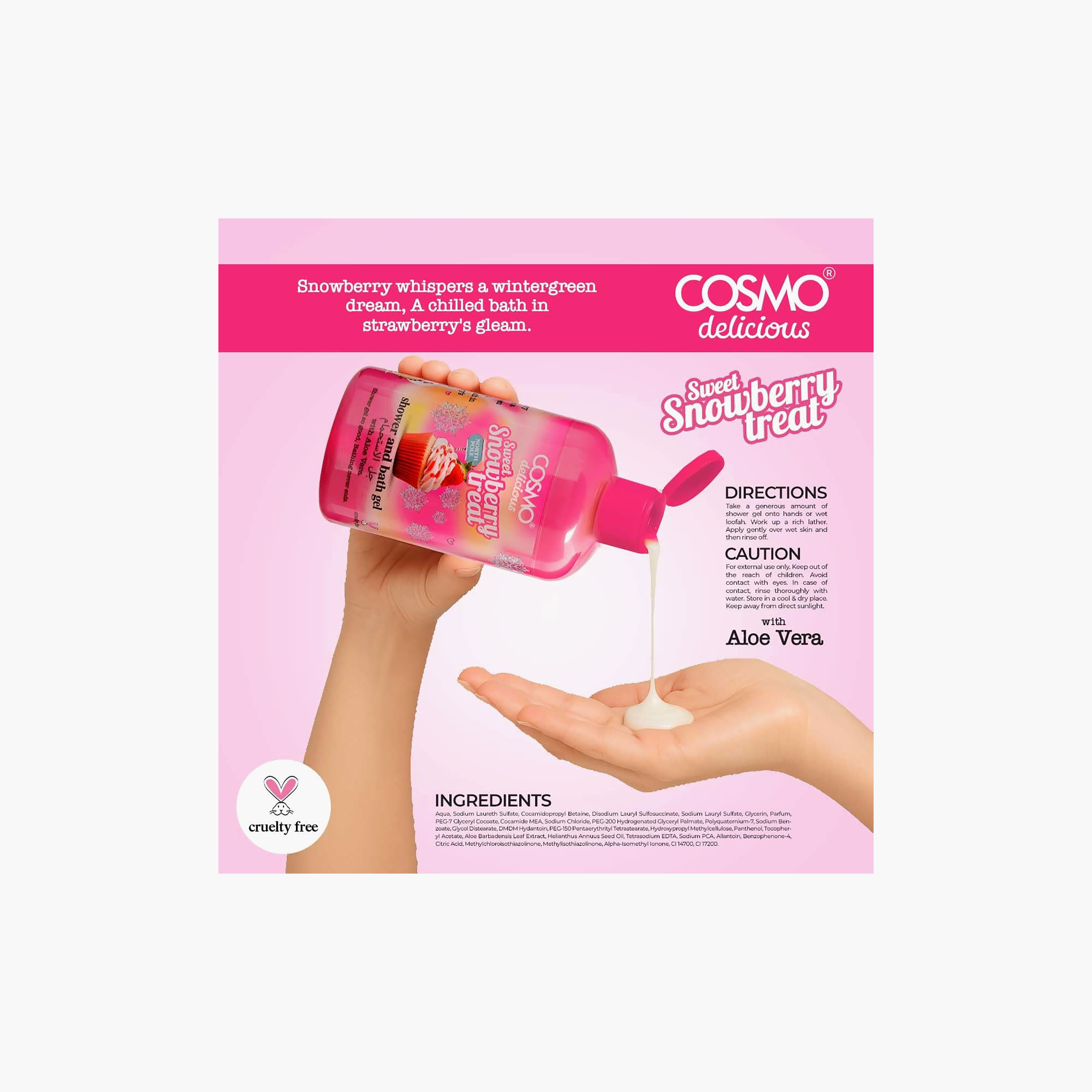 Cosmo Delicious Shower Gel Nourishing with Shea Butter 500 ml-beautyandpersonalcare-bathandbody-bathandshower-bodywash-image-2