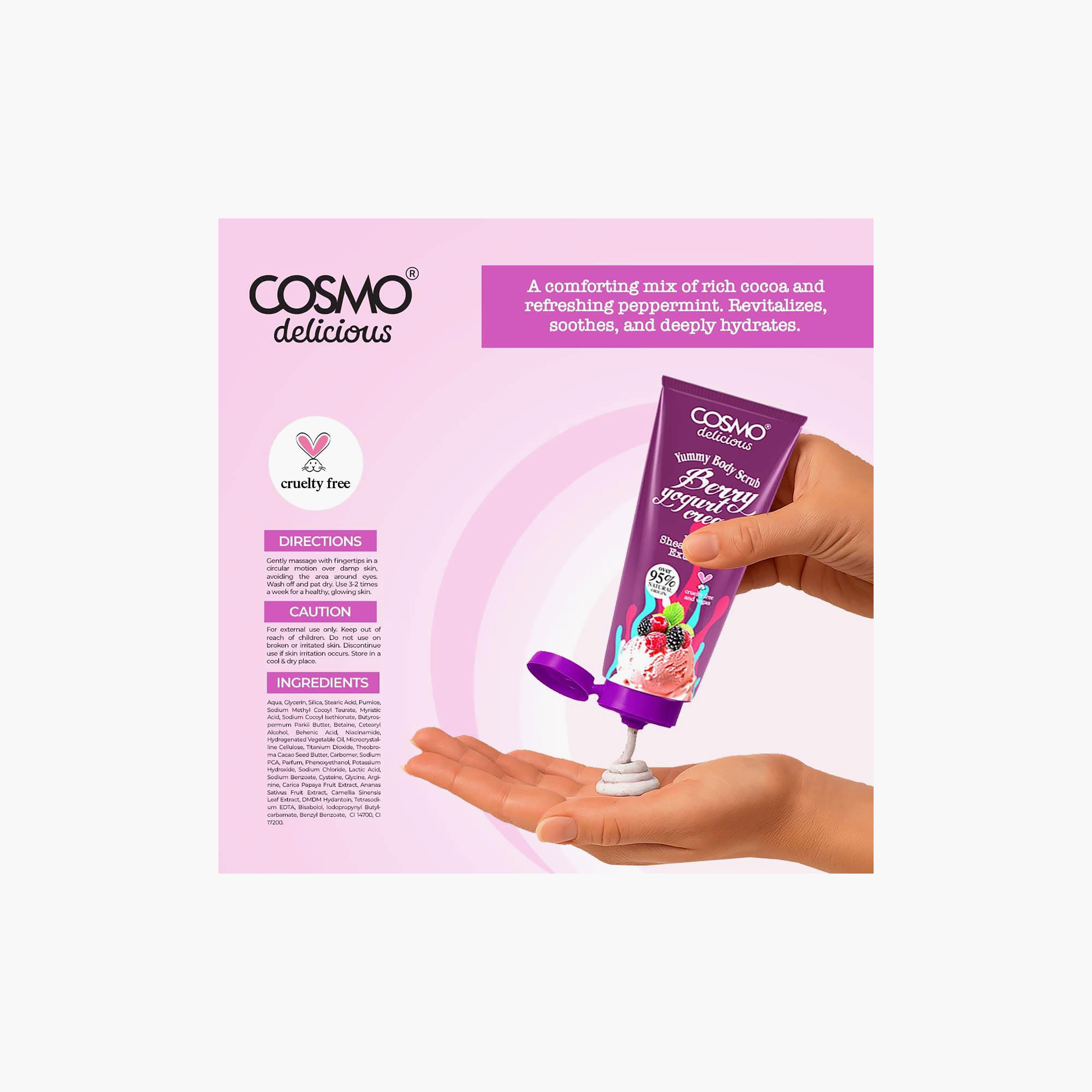 مقشر الوجه والجسم بزبدة الشيا من كوزمو - 275 مل-beautyandpersonalcare-skin-cleansers-scrubsandexfoliators-image-2