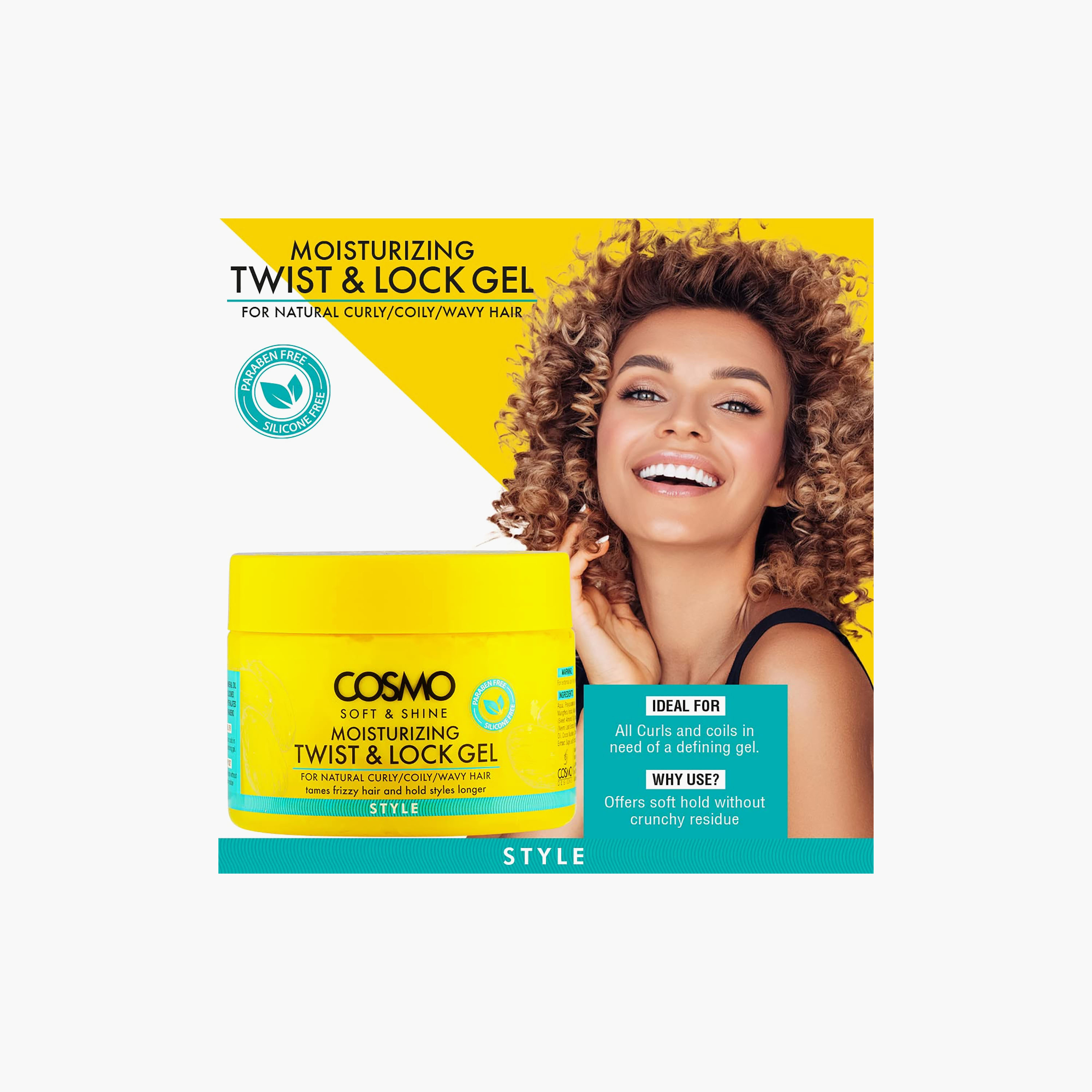 Cosmo Hair Styling Gel Twist & Lock Moisturizing With Natural Formula 325 Ml-beautyandpersonalcare-hair-hairstyling-hairgels-image-3