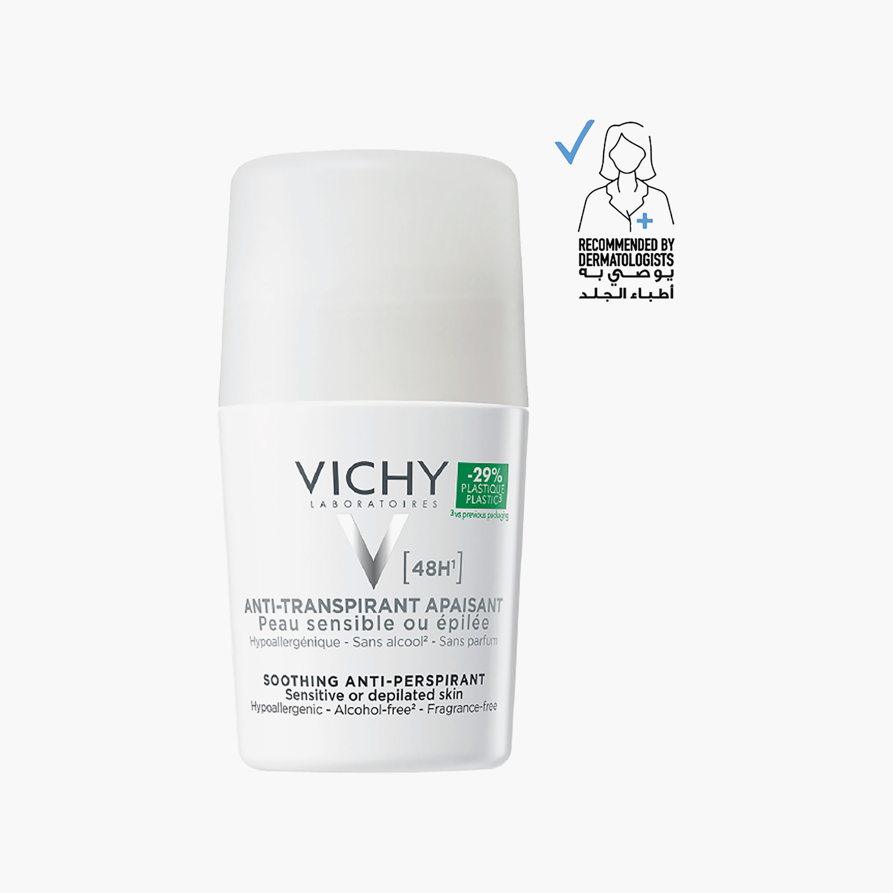 Vichy Roll-On Anti-Perspirant Sensitive Skin 48H 50 Ml-beautyandpersonalcare-bathandbody-hygieneessentials-image-3
