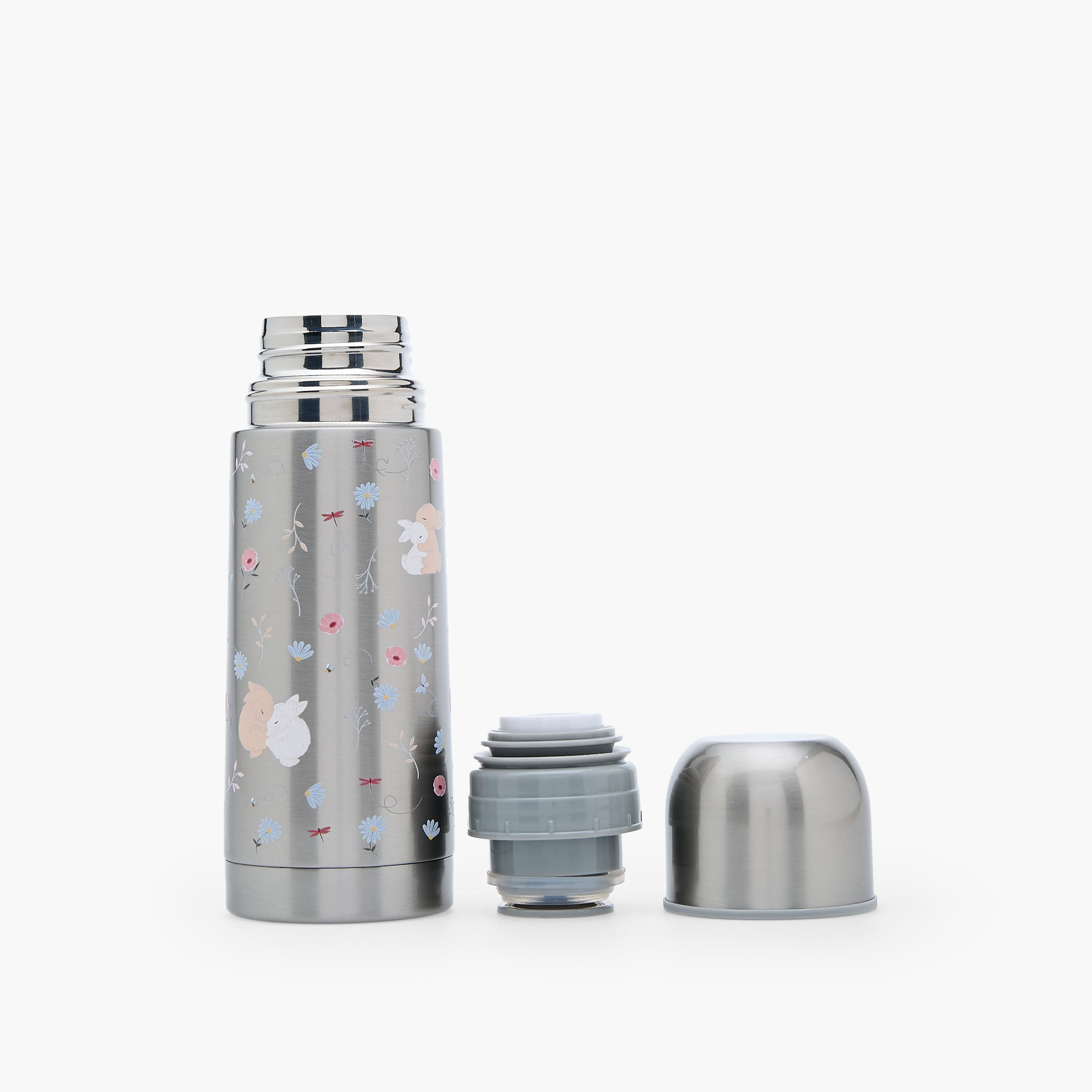 Juniors Bunny Print Stainless Steel Water Bottle with Wide Mouth and Vacuum Insulation - 350 ml-baby-feeding-mealtimeessentials-image-9