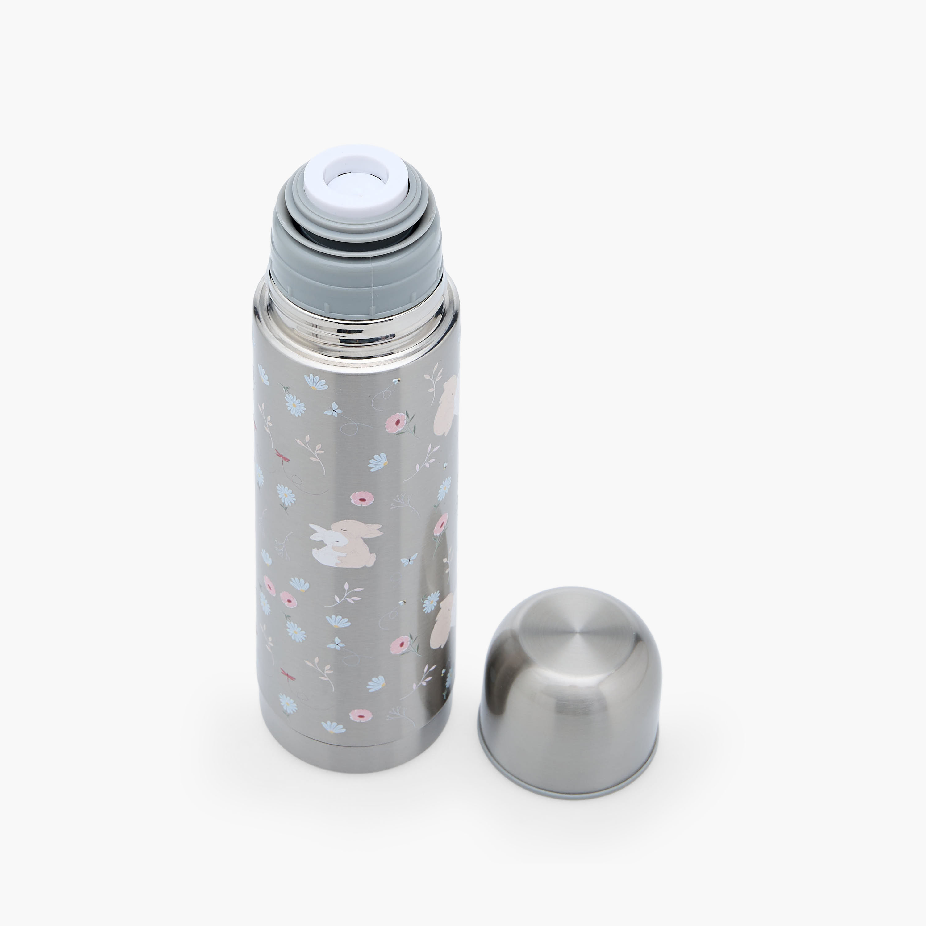 Juniors Bunny Print Stainless Steel Water Bottle with Wide Mouth and Vacuum Insulation - 500 ml-baby-feeding-mealtimeessentials-image-5