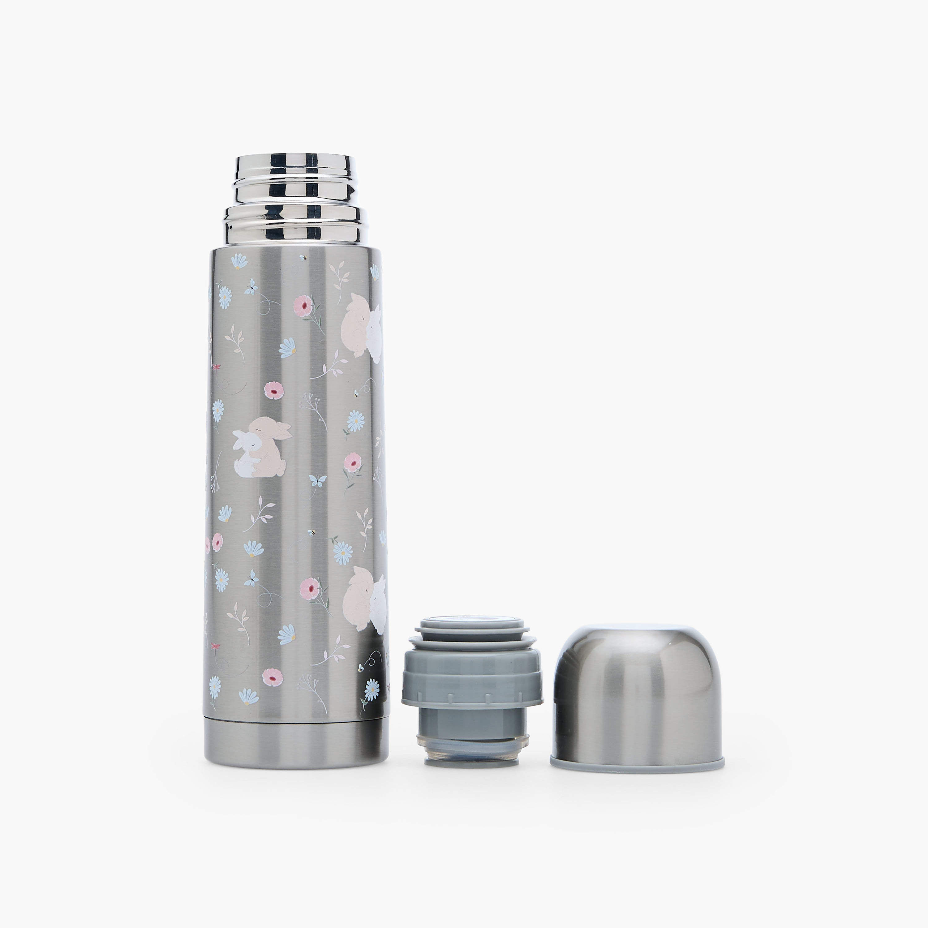 Juniors Bunny Print Stainless Steel Water Bottle with Wide Mouth and Vacuum Insulation - 500 ml-baby-feeding-mealtimeessentials-image-9