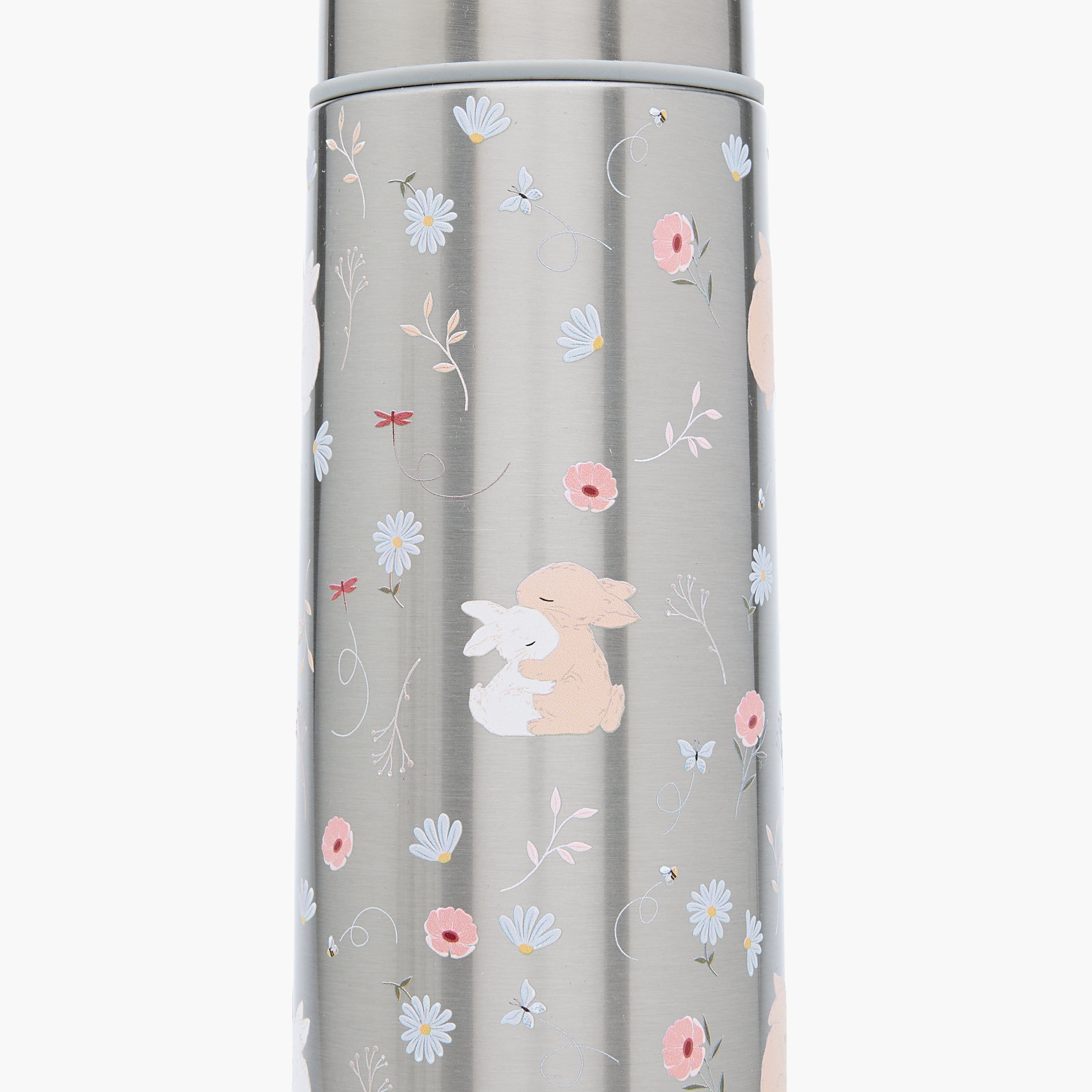 Juniors Bunny Print Stainless Steel Water Bottle with Wide Mouth and Vacuum Insulation - 750 ml-baby-feeding-mealtimeessentials-image-2