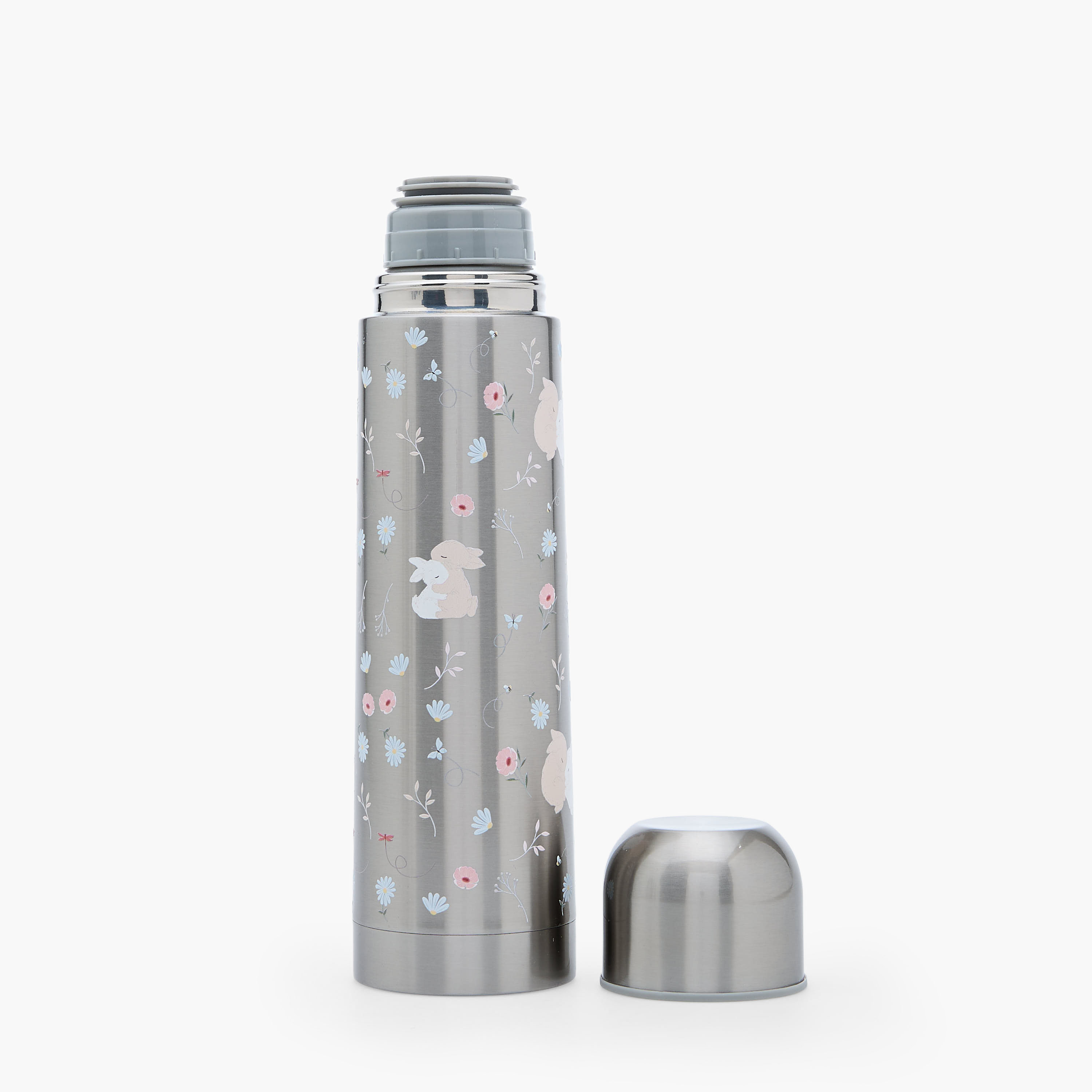 Juniors Bunny Print Stainless Steel Water Bottle with Wide Mouth and Vacuum Insulation - 750 ml-baby-feeding-mealtimeessentials-image-3