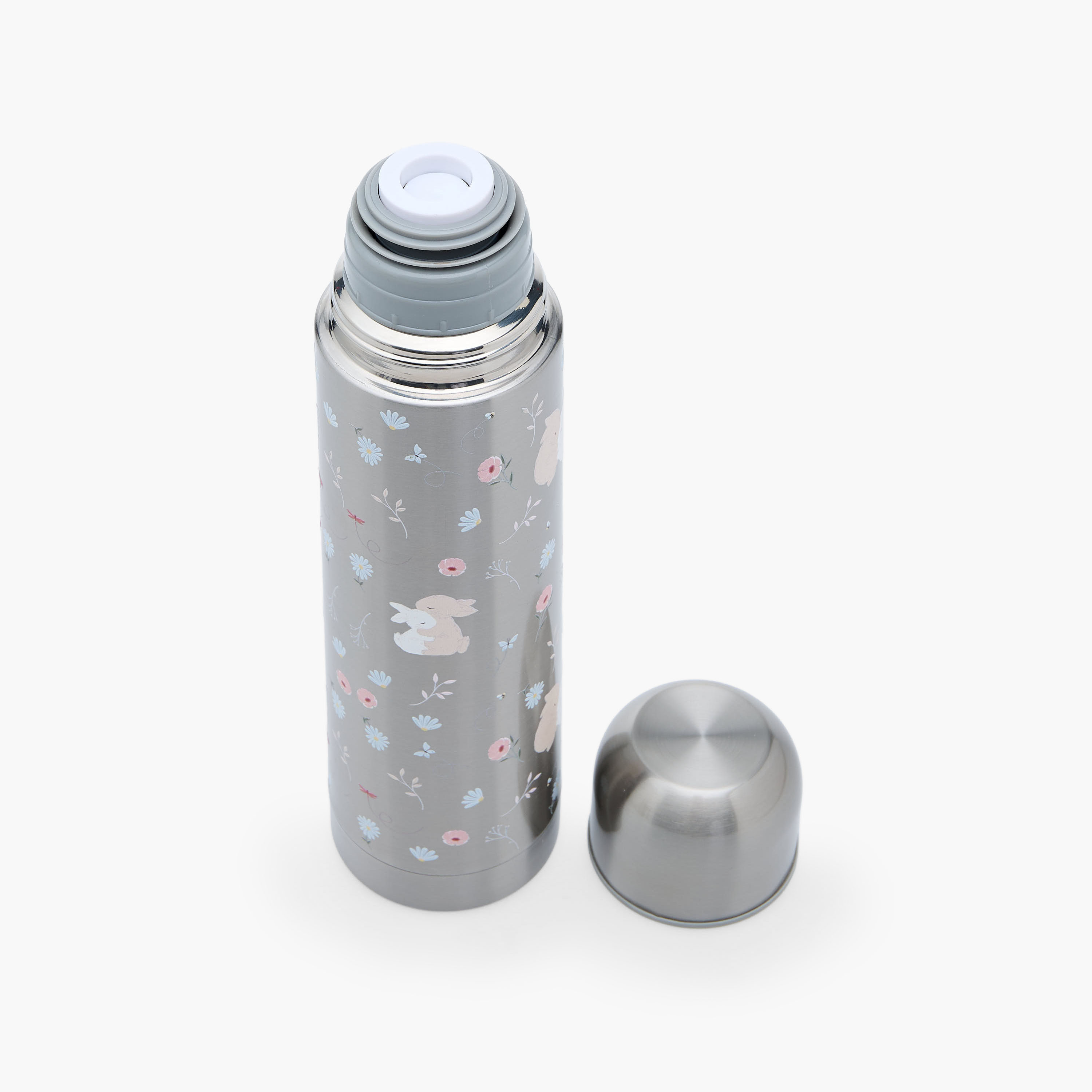 Juniors Bunny Print Stainless Steel Water Bottle with Wide Mouth and Vacuum Insulation - 750 ml-baby-feeding-mealtimeessentials-image-5