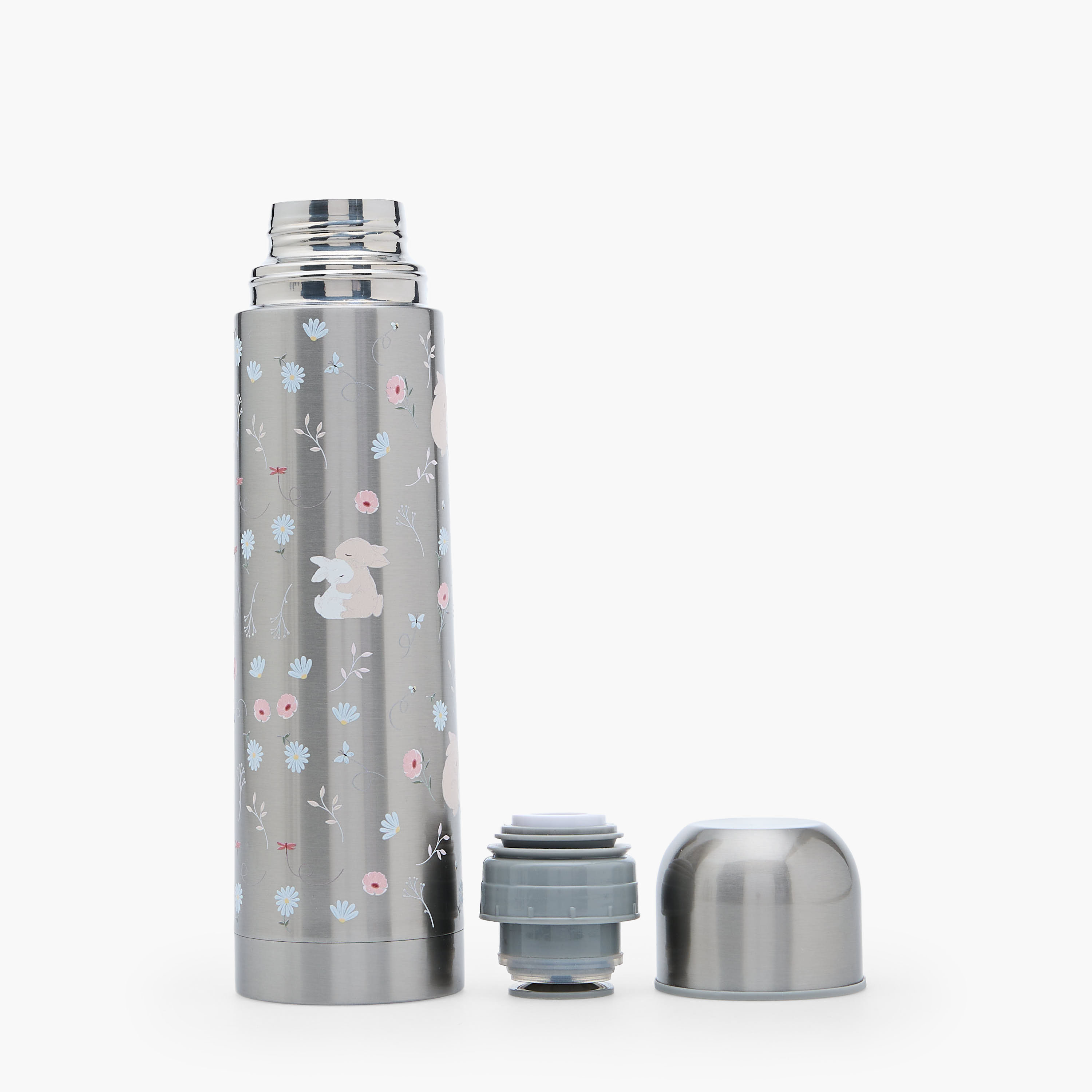 Juniors Bunny Print Stainless Steel Water Bottle with Wide Mouth and Vacuum Insulation - 750 ml-baby-feeding-mealtimeessentials-image-9