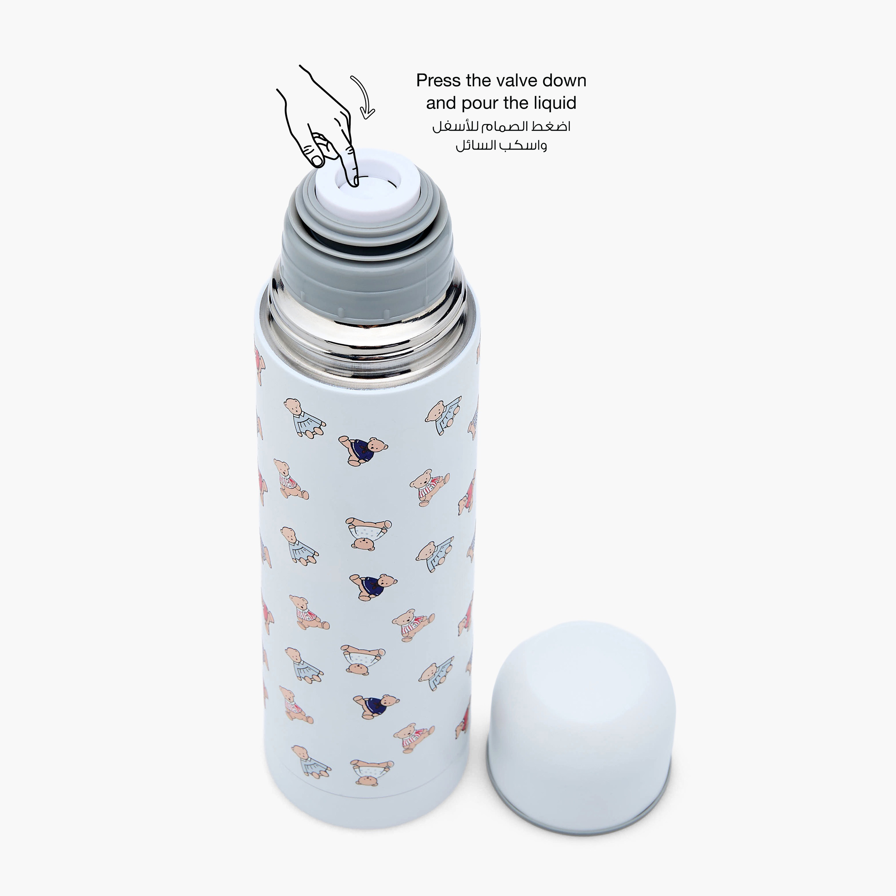 ترمس ستانلس ستيل بفوهة واسعة وعزل مفرغ وطبعات من جونيورز - 750 مل-baby-feeding-mealtimeessentials-image-6