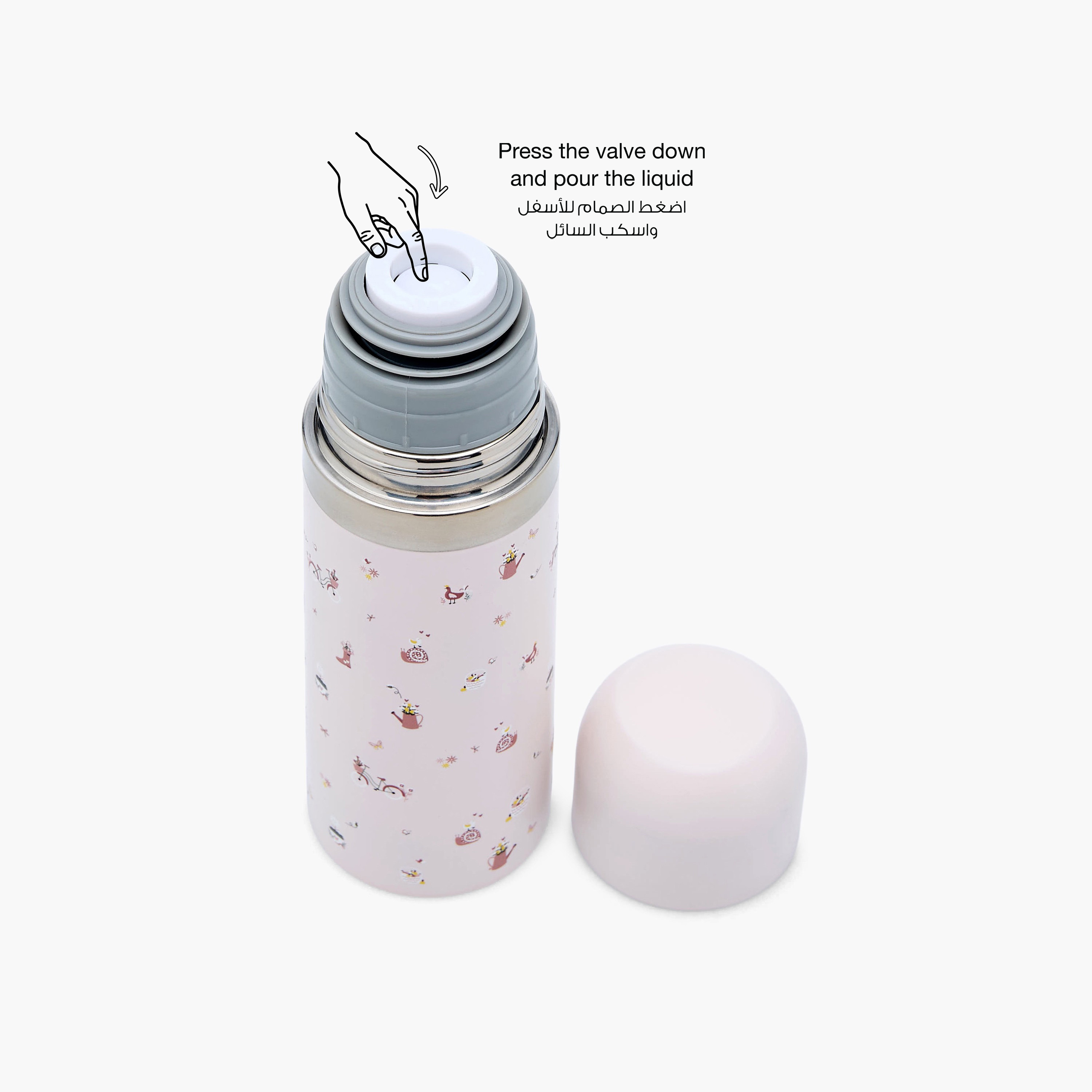 ترمس ستانلس ستيل بفوهة واسعة وعزل مفرغ وطبعات من جونيورز - 350 مل-baby-feeding-mealtimeessentials-image-7