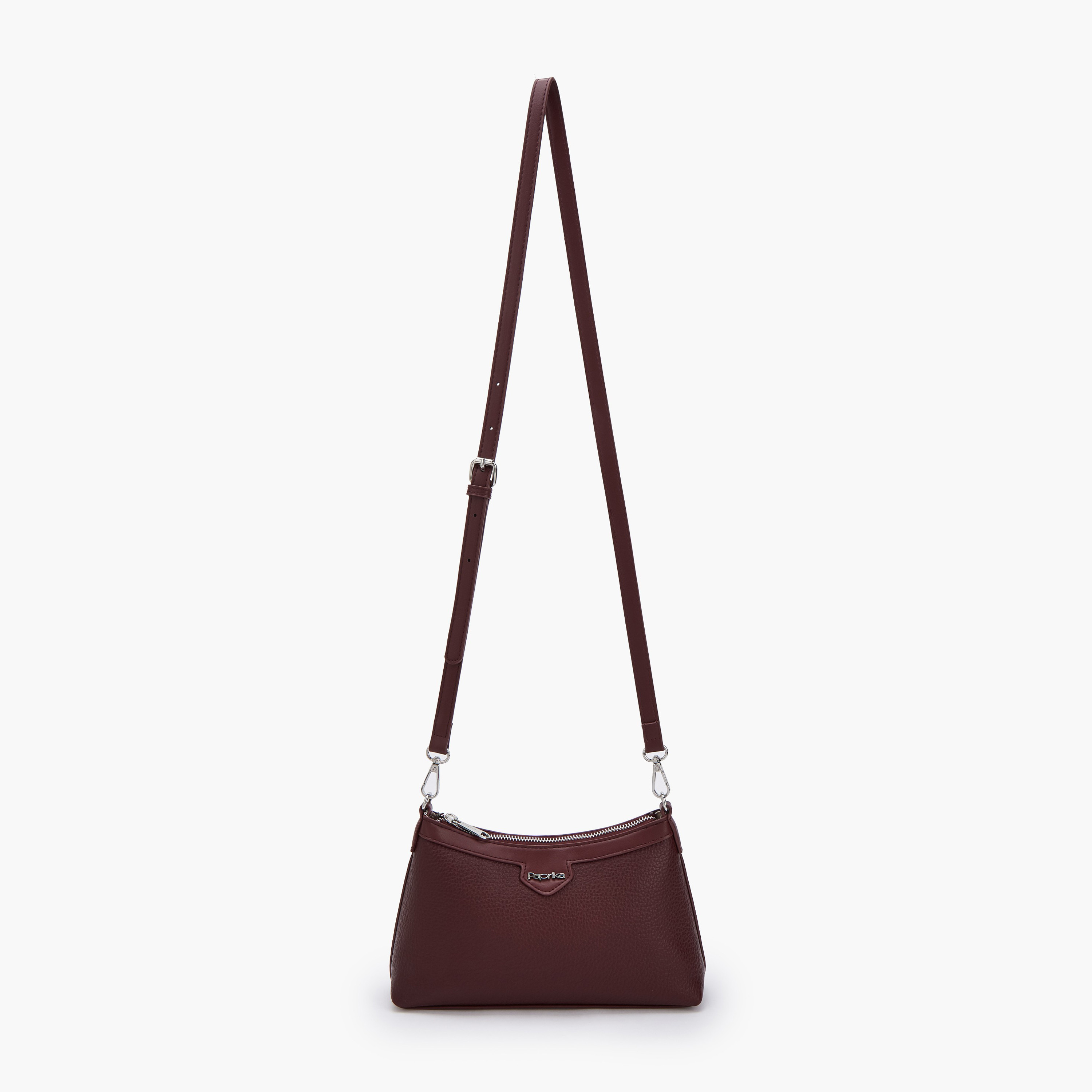 Paprika Textured Crossbody Bag with Detachable Strap-women-bagsandwallets-handbags-image-2