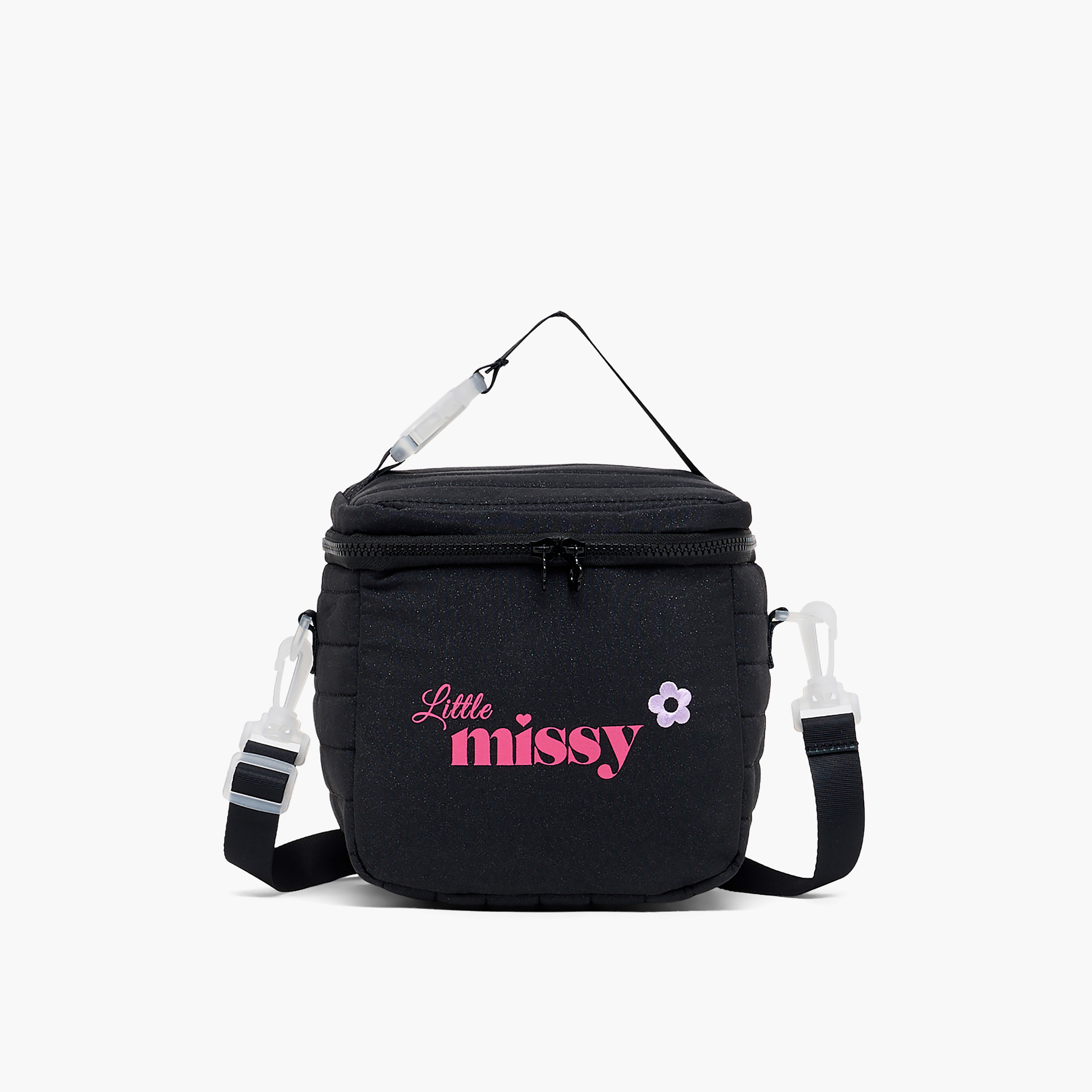 شنطة غداء بطبعات للبنات من 13 سنة فأكثر بسحّاب إغلاق من ليتل ميسي-school-lunchessentials-lunchbags-image-1