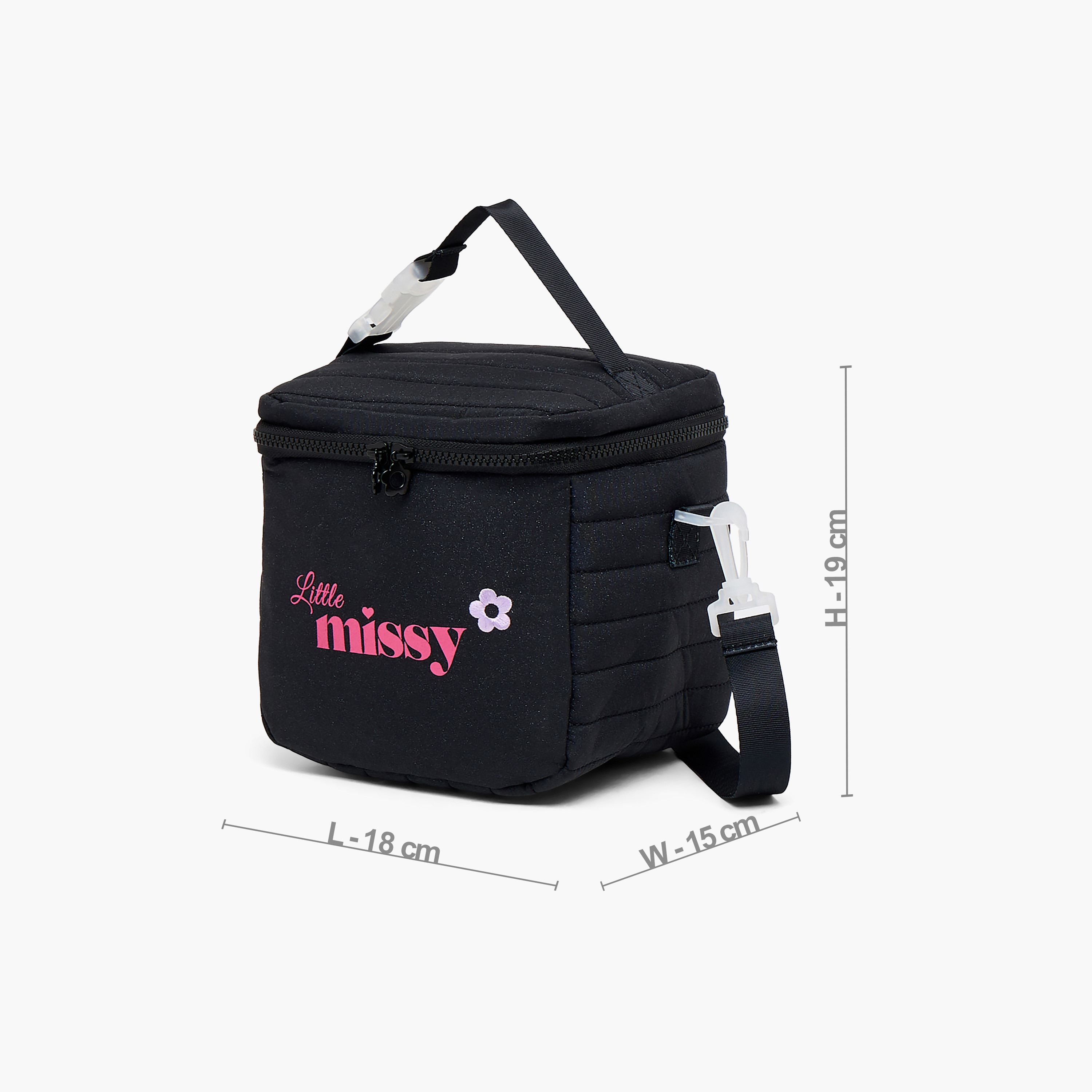 شنطة غداء بطبعات للبنات من 13 سنة فأكثر بسحّاب إغلاق من ليتل ميسي-school-lunchessentials-lunchbags-image-9