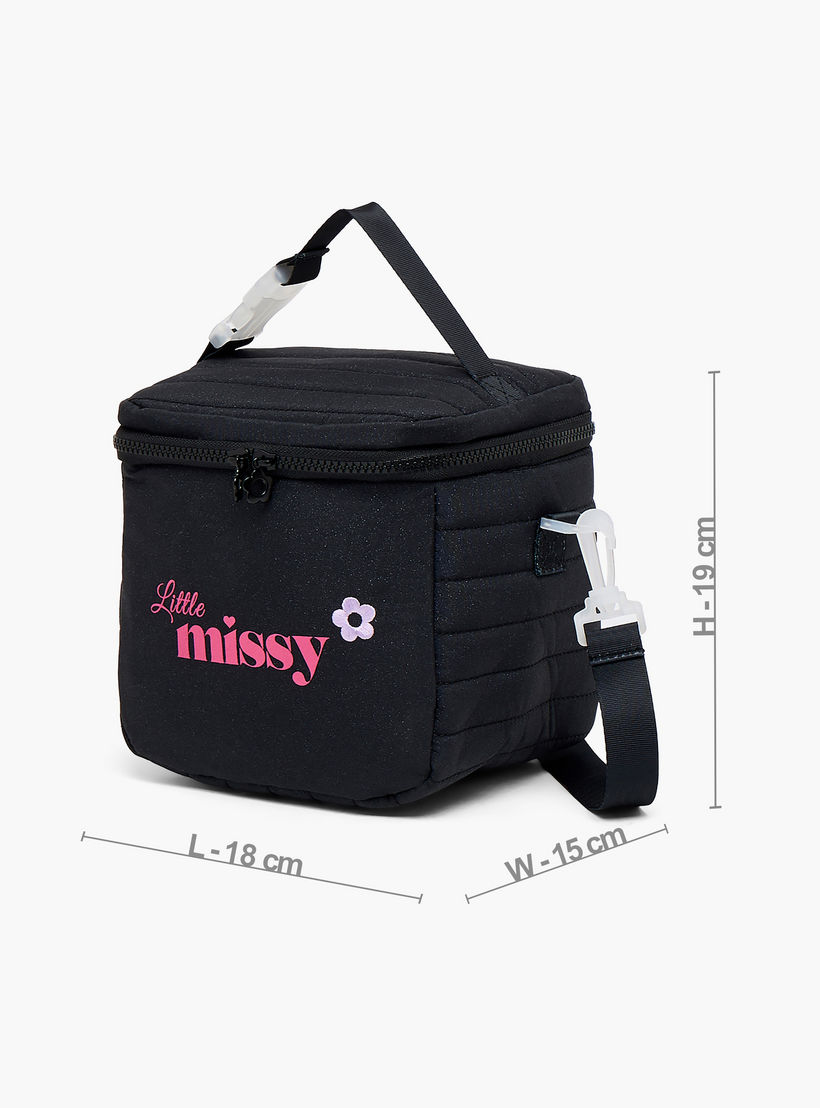 شنطة غداء بطبعات للبنات من 13 سنة فأكثر بسحّاب إغلاق من ليتل ميسي-school-lunchessentials-lunchbags-image-9