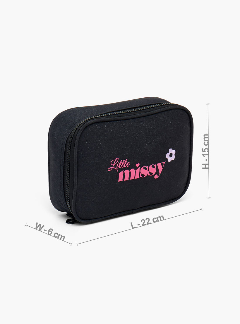 مقلمة بسحاب إغلاق وطبعات من ليتل ميسي-school-stationery-pencilcases-image-4