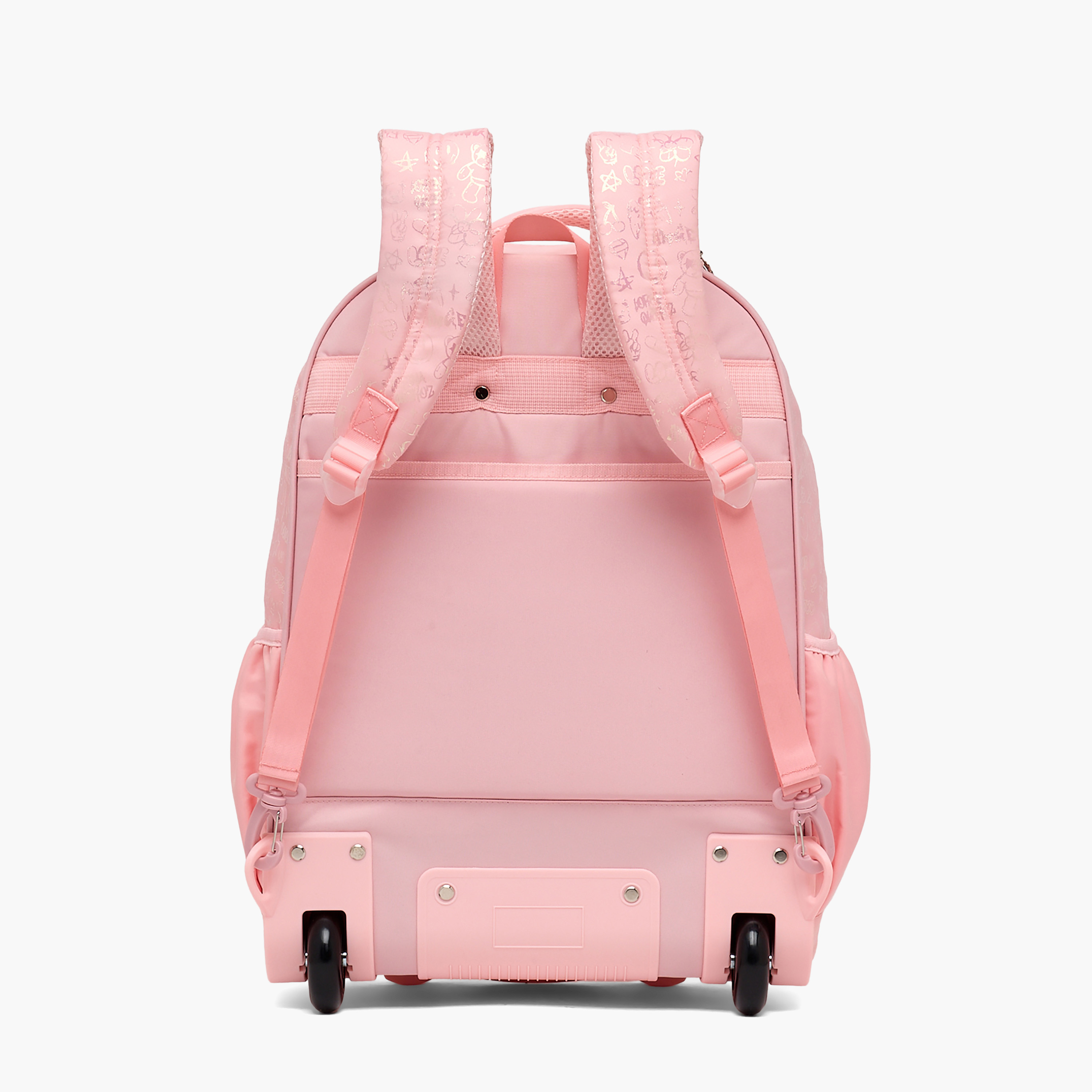 شنطة ترولي مبطنة للبنات من 13 سنة فأكثر بعجلات متينة من ليتل ميسي-school-bagsandbackpacks-trolleybags-image-10