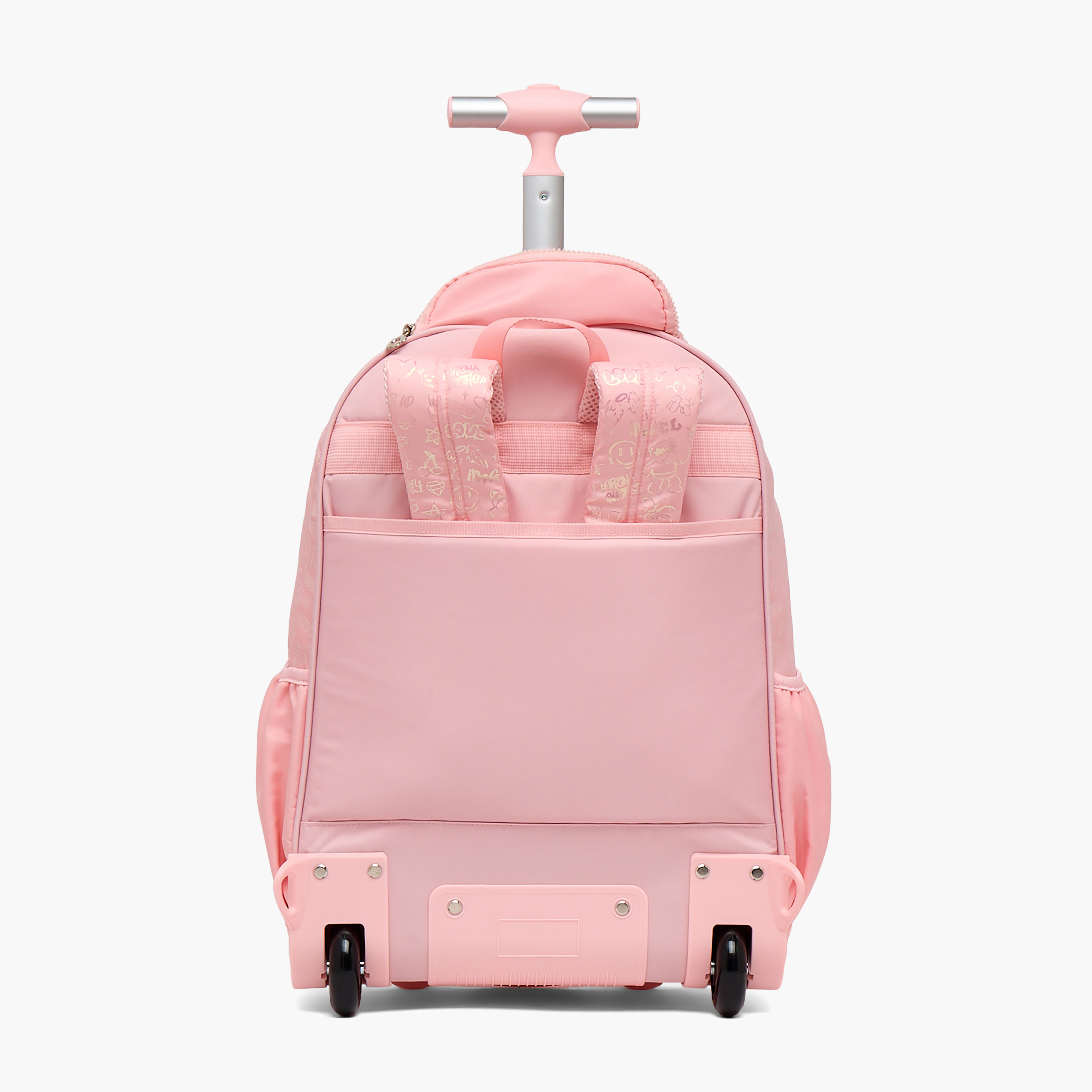 شنطة ترولي مبطنة للبنات من 13 سنة فأكثر بعجلات متينة من ليتل ميسي-school-bagsandbackpacks-trolleybags-image-11
