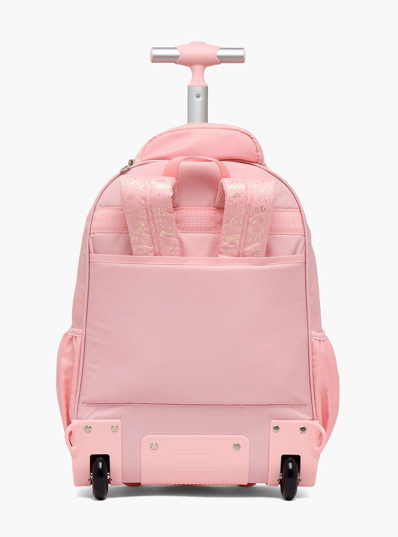 شنطة ترولي مبطنة للبنات من 13 سنة فأكثر بعجلات متينة من ليتل ميسي-school-bagsandbackpacks-trolleybags-image-11