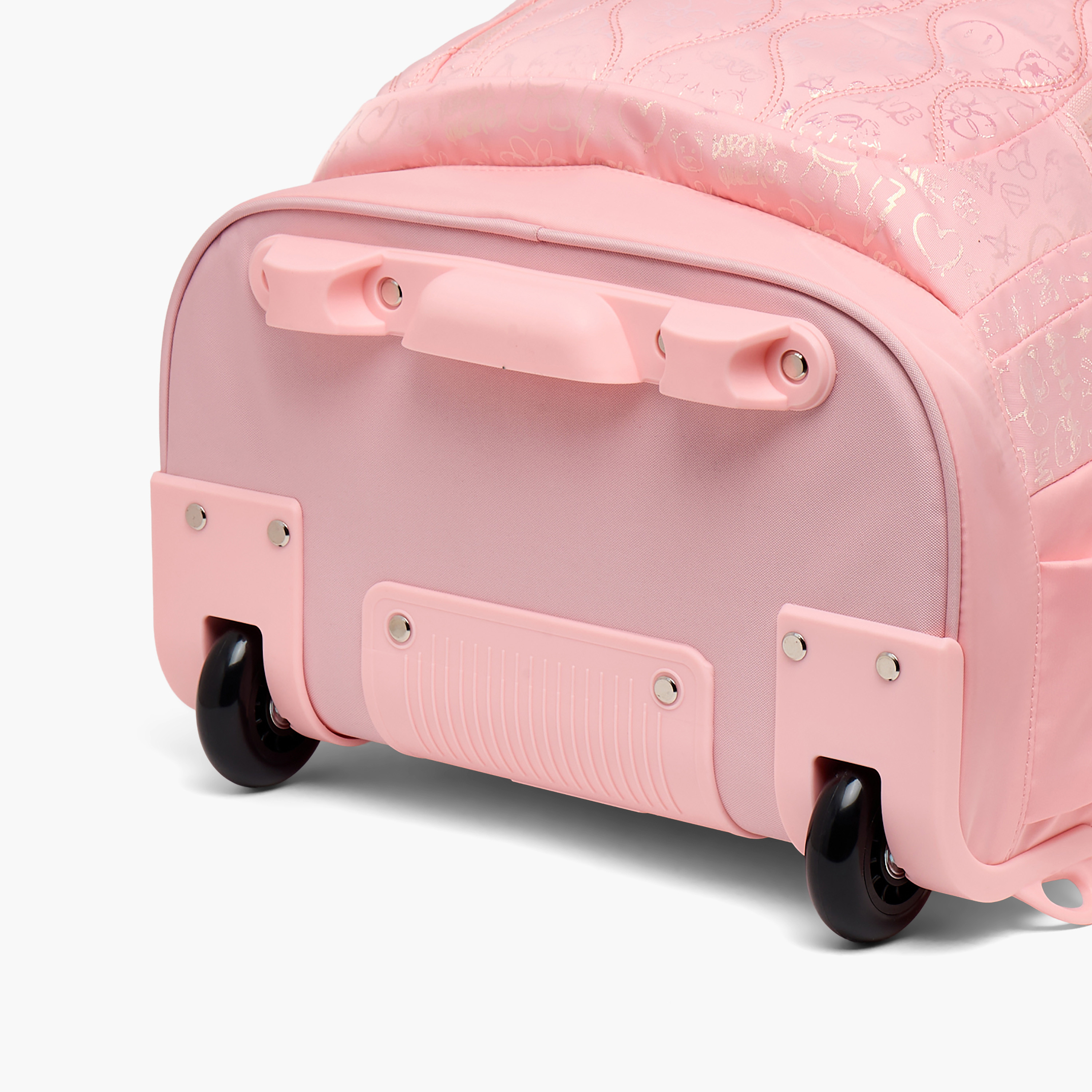 شنطة ترولي مبطنة للبنات من 13 سنة فأكثر بعجلات متينة من ليتل ميسي-school-bagsandbackpacks-trolleybags-image-13