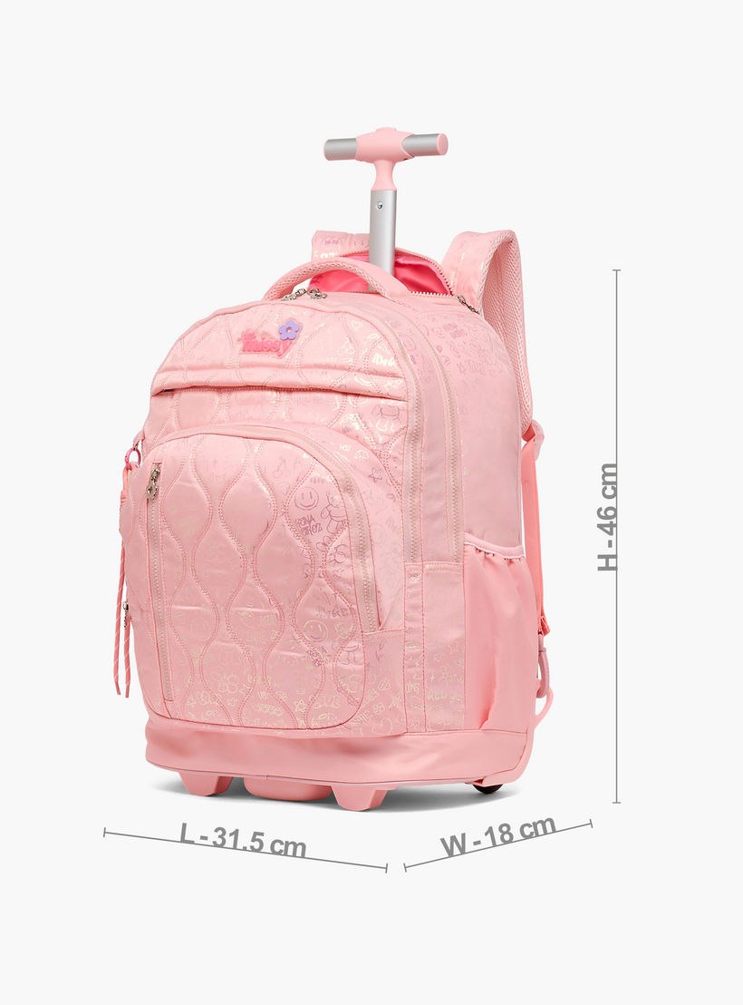 Little Missy Quilted Trolley Bag for Girls 13+ Years with Durable Wheels-school-bagsandbackpacks-trolleybags-image-8