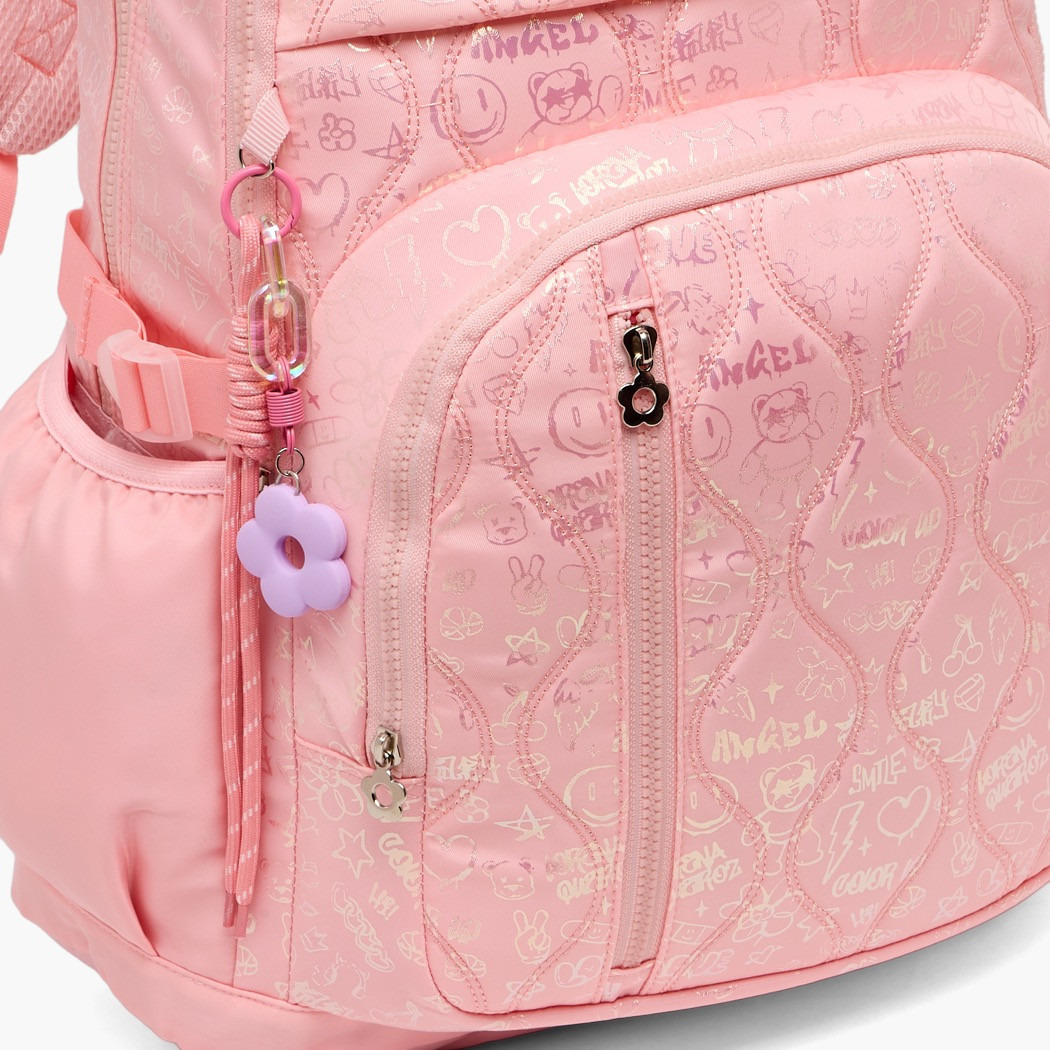 شنطة ظهر بطبعات وبجيب مبطن للابتوب للبنات بعمر 13 سنة فما فوق من ليتل ميسي-school-bagsandbackpacks-backpacks-image-4