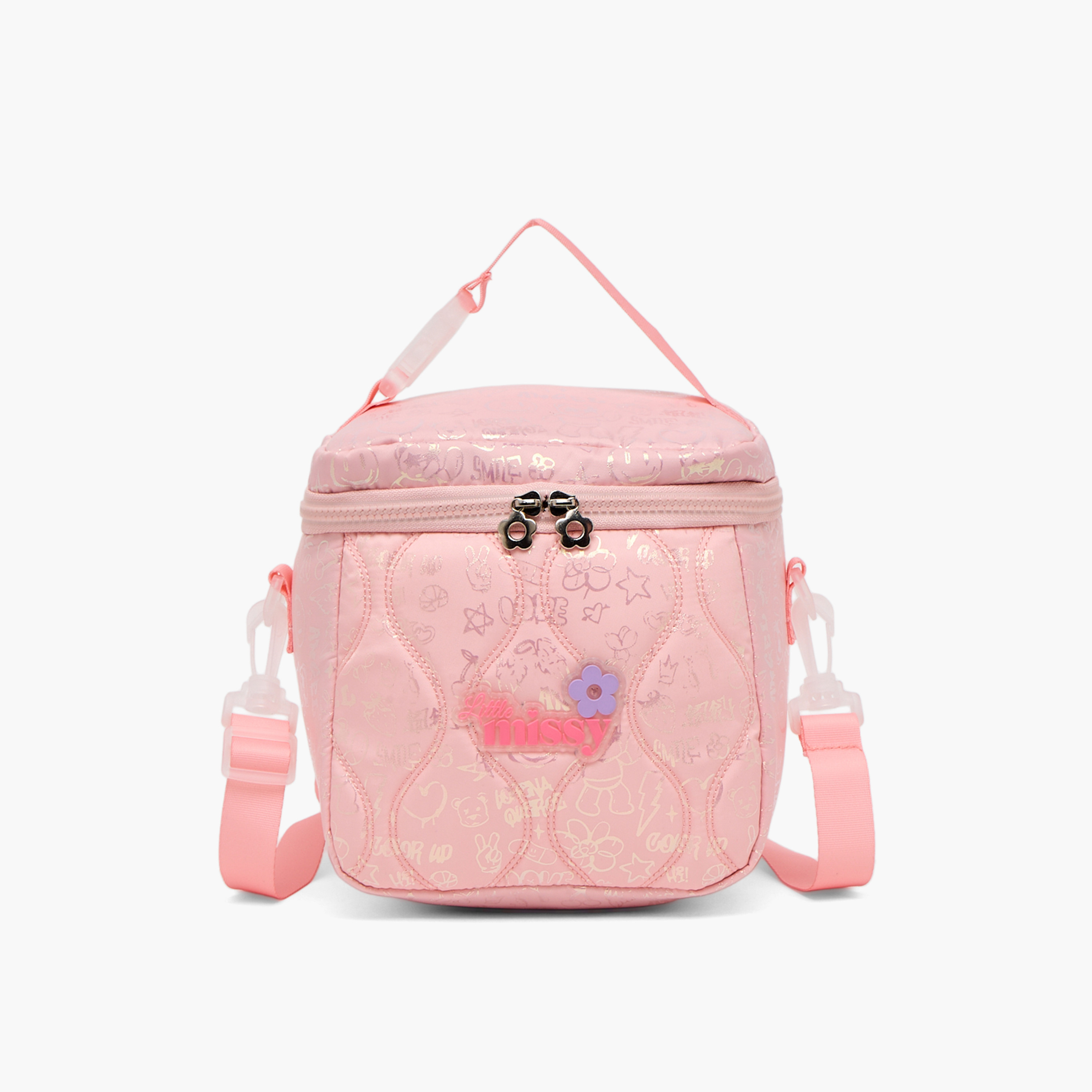 شنطة غداء مبطنة بحزام قابل للفصل للفتيات 13 سنة فأكثر من ليتل ميسي-school-lunchessentials-lunchbags-image-1