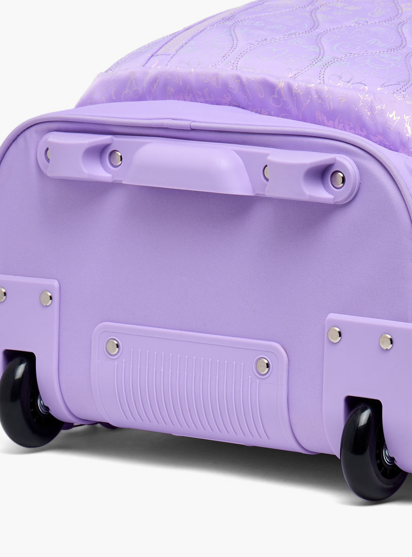 شنطة ترولي مبطنة للبنات من 13 سنة فأكثر بعجلات متينة من ليتل ميسي-school-bagsandbackpacks-trolleybags-image-12