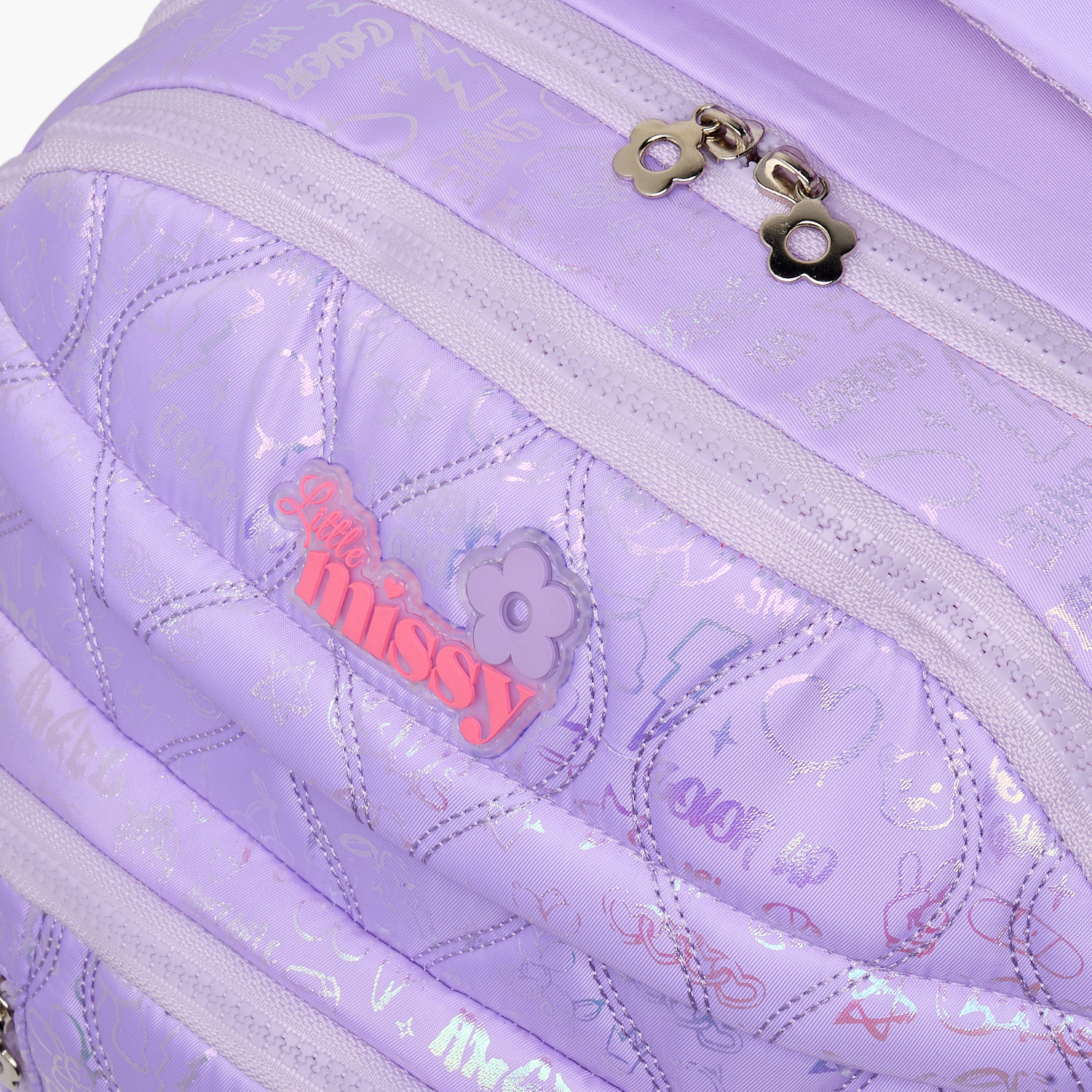 شنطة ترولي مبطنة للبنات من 13 سنة فأكثر بعجلات متينة من ليتل ميسي-school-bagsandbackpacks-trolleybags-image-4