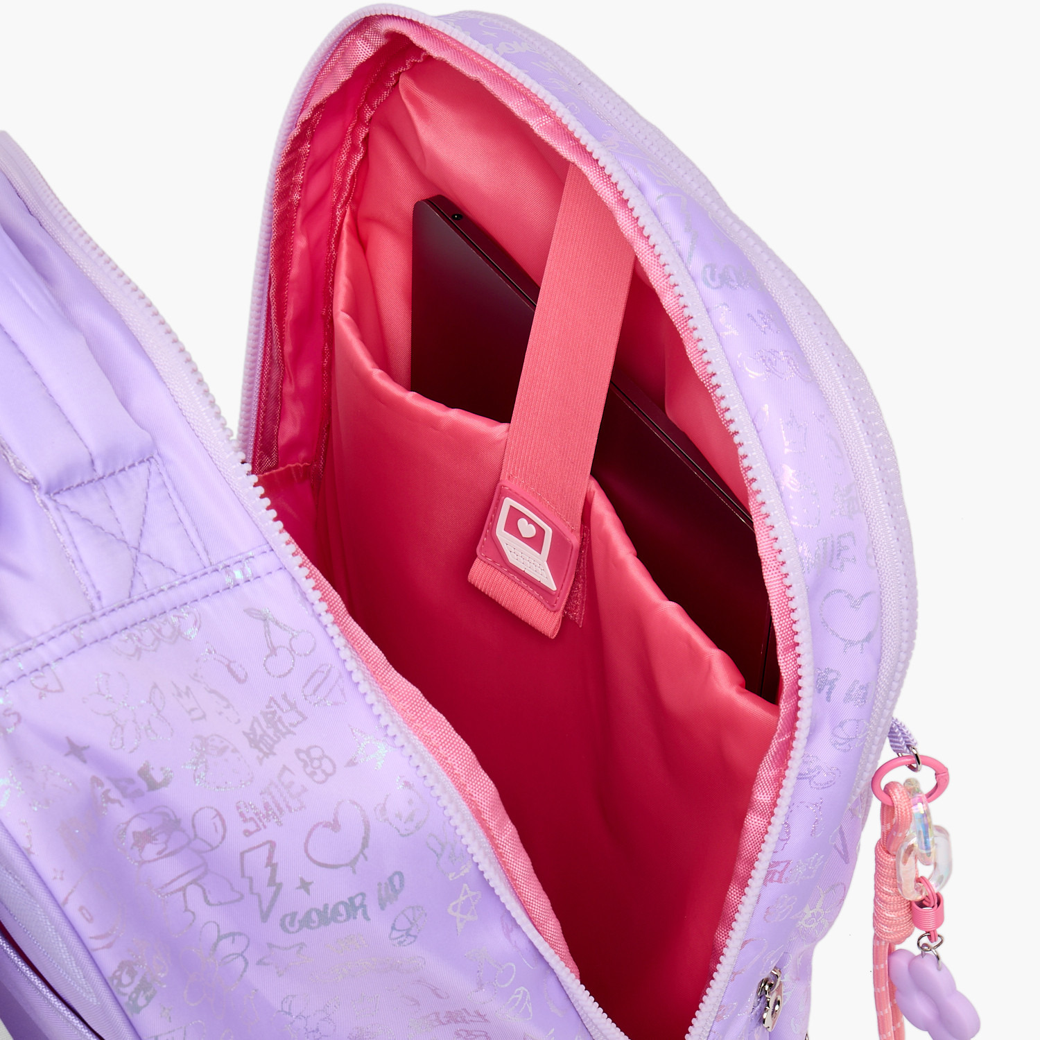 شنطة ترولي مبطنة للبنات من 13 سنة فأكثر بعجلات متينة من ليتل ميسي-school-bagsandbackpacks-trolleybags-image-6