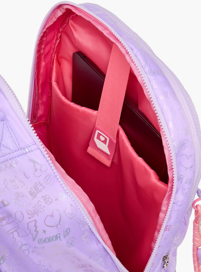 شنطة ترولي مبطنة للبنات من 13 سنة فأكثر بعجلات متينة من ليتل ميسي-school-bagsandbackpacks-trolleybags-image-6