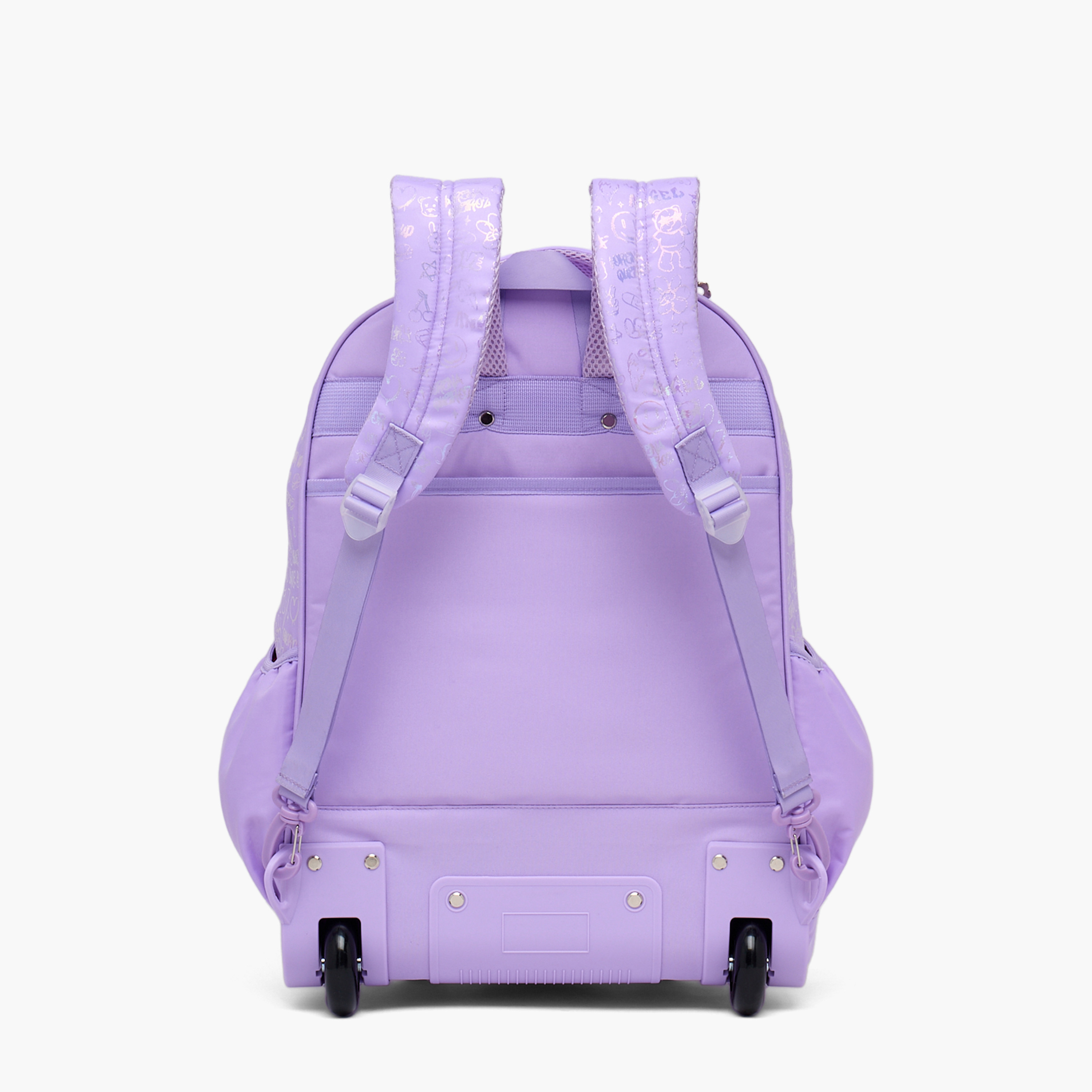 شنطة ترولي مبطنة للبنات من 13 سنة فأكثر بعجلات متينة من ليتل ميسي-school-bagsandbackpacks-trolleybags-image-9