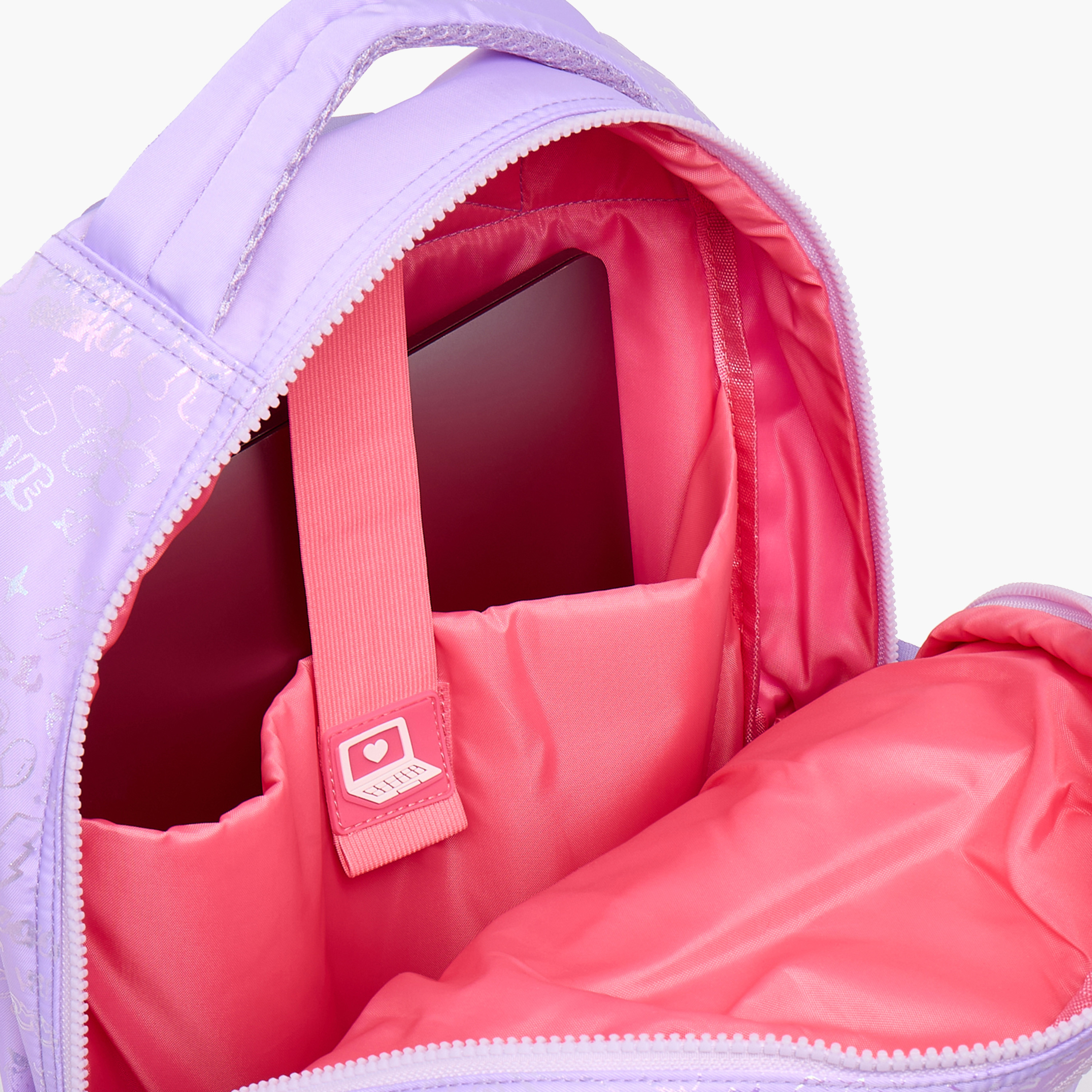 شنطة ظهر بطبعات وبجيب مبطن للابتوب للبنات بعمر 13 سنة فما فوق من ليتل ميسي-school-bagsandbackpacks-backpacks-image-5