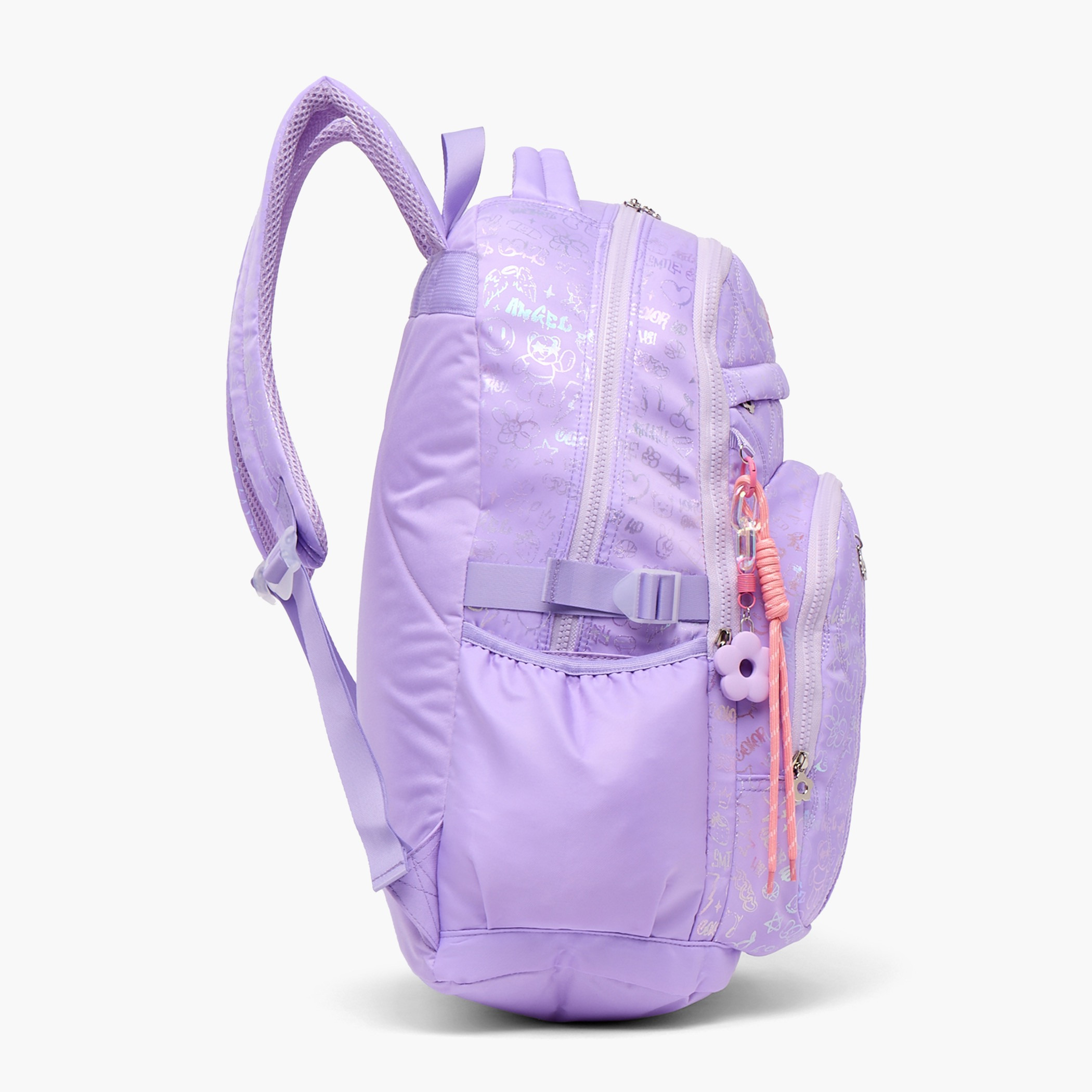 شنطة ظهر بطبعات وبجيب مبطن للابتوب للبنات بعمر 13 سنة فما فوق من ليتل ميسي-school-bagsandbackpacks-backpacks-image-7