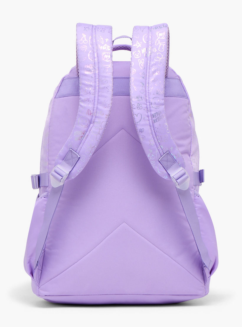 شنطة ظهر بطبعات وبجيب مبطن للابتوب للبنات بعمر 13 سنة فما فوق من ليتل ميسي-school-bagsandbackpacks-backpacks-image-8