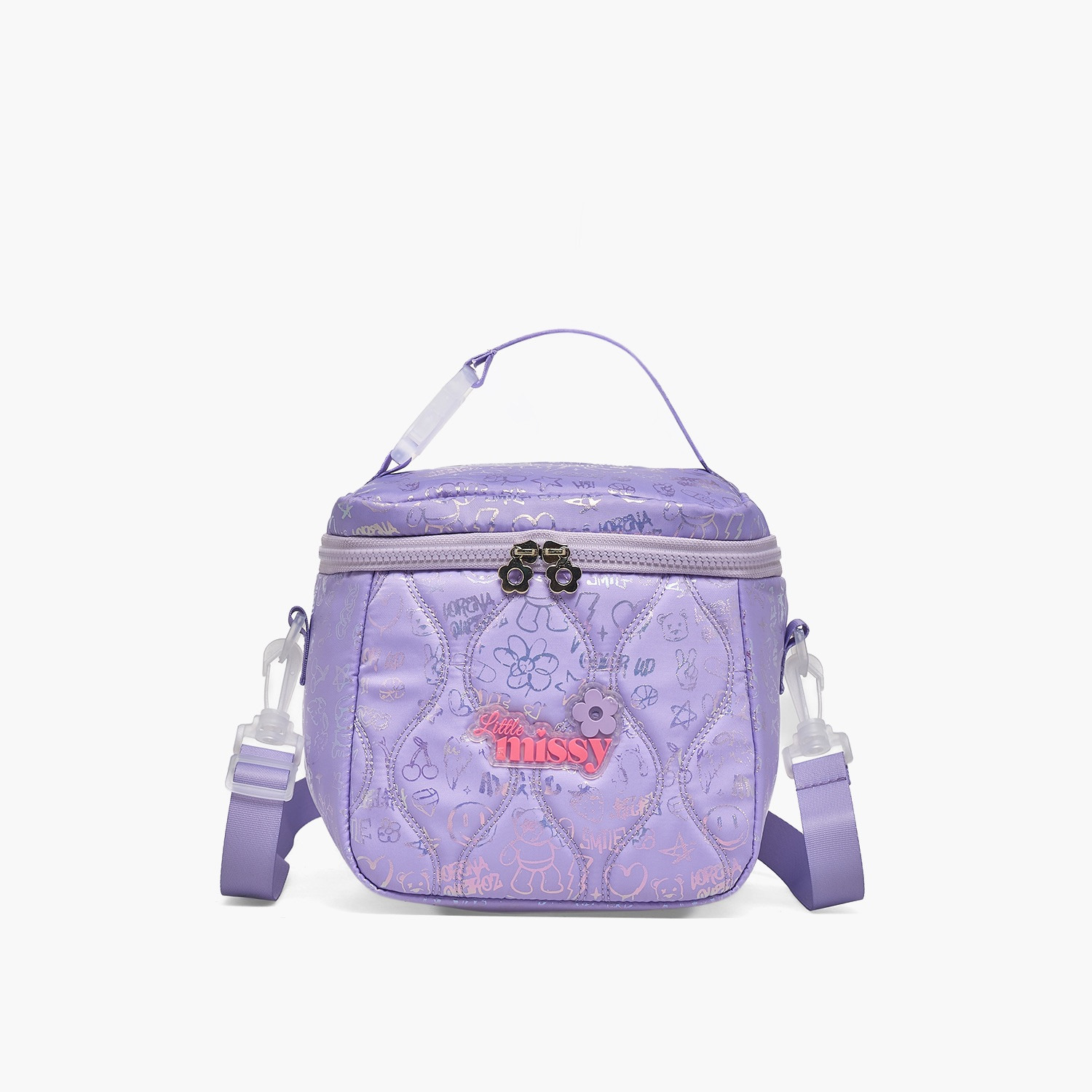 شنطة غداء مبطنة بحزام قابل للفصل للفتيات 13 سنة فأكثر من ليتل ميسي-school-lunchessentials-lunchbags-image-1