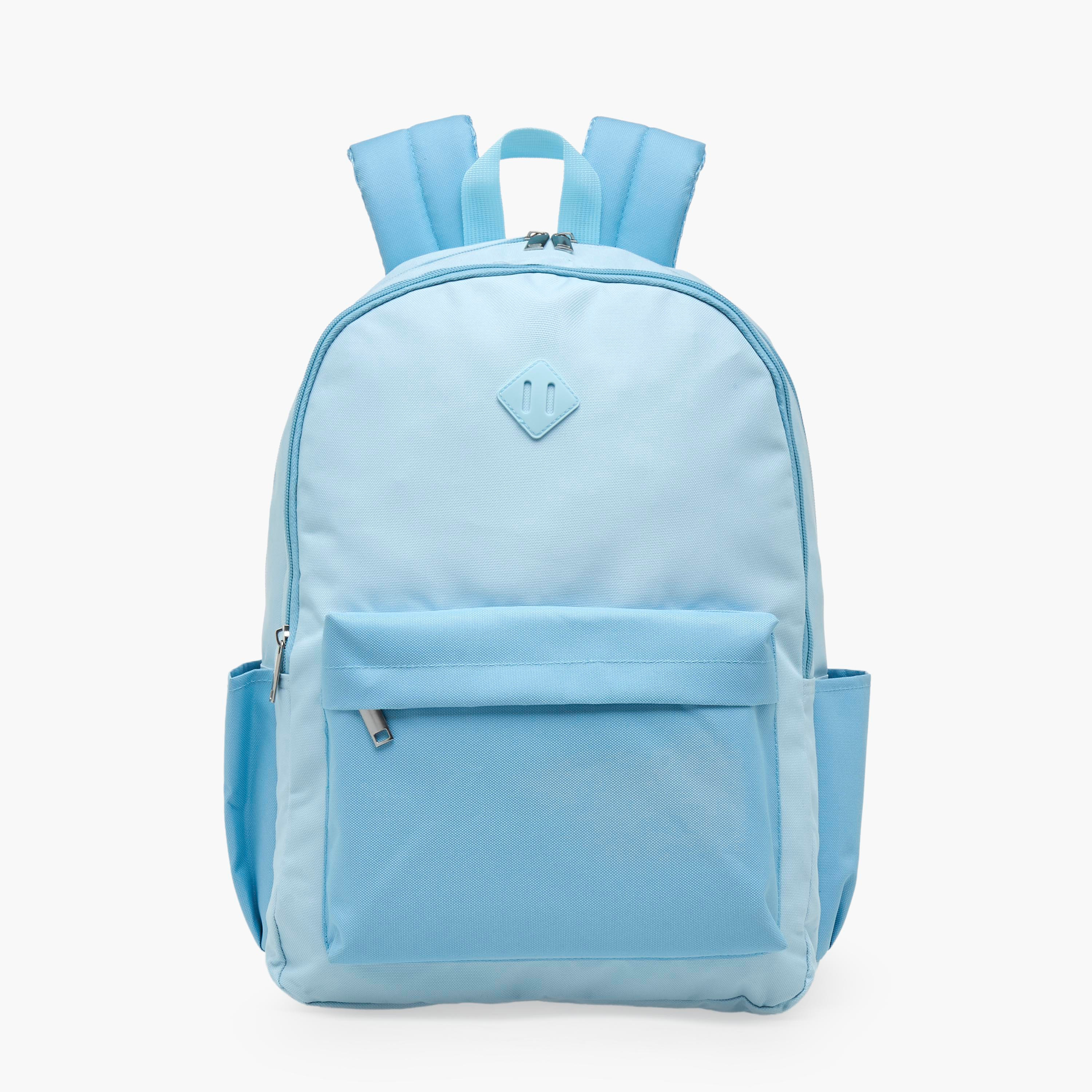 Solid 4-Piece School Bag Set for Kids 8-13 Years with Pencil Pouch and Lunch Bag - 17 inch-school-bagsandbackpacks-backpacks-image-2