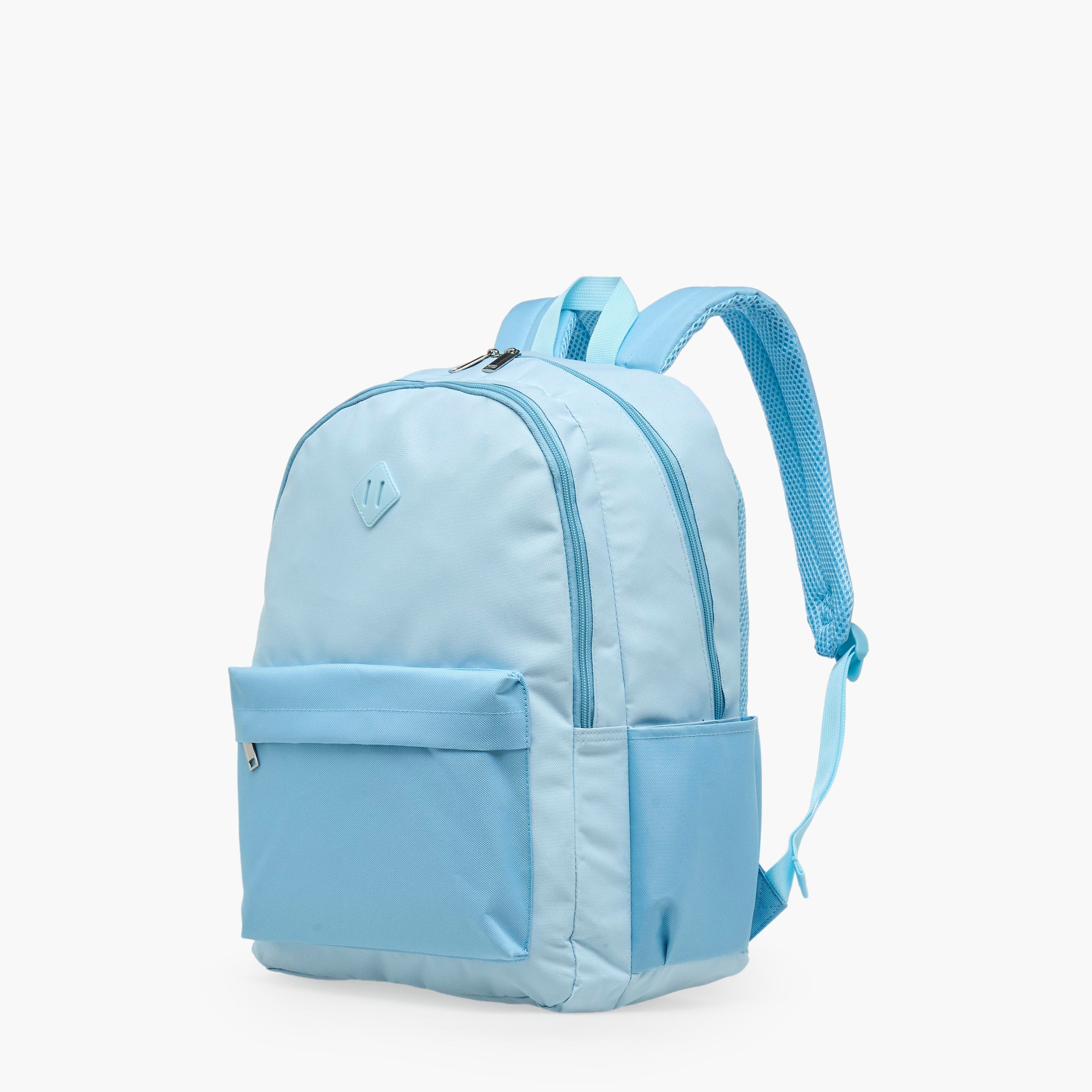 Solid 4-Piece School Bag Set for Kids 8-13 Years with Pencil Pouch and Lunch Bag - 17 inch-school-bagsandbackpacks-backpacks-image-3