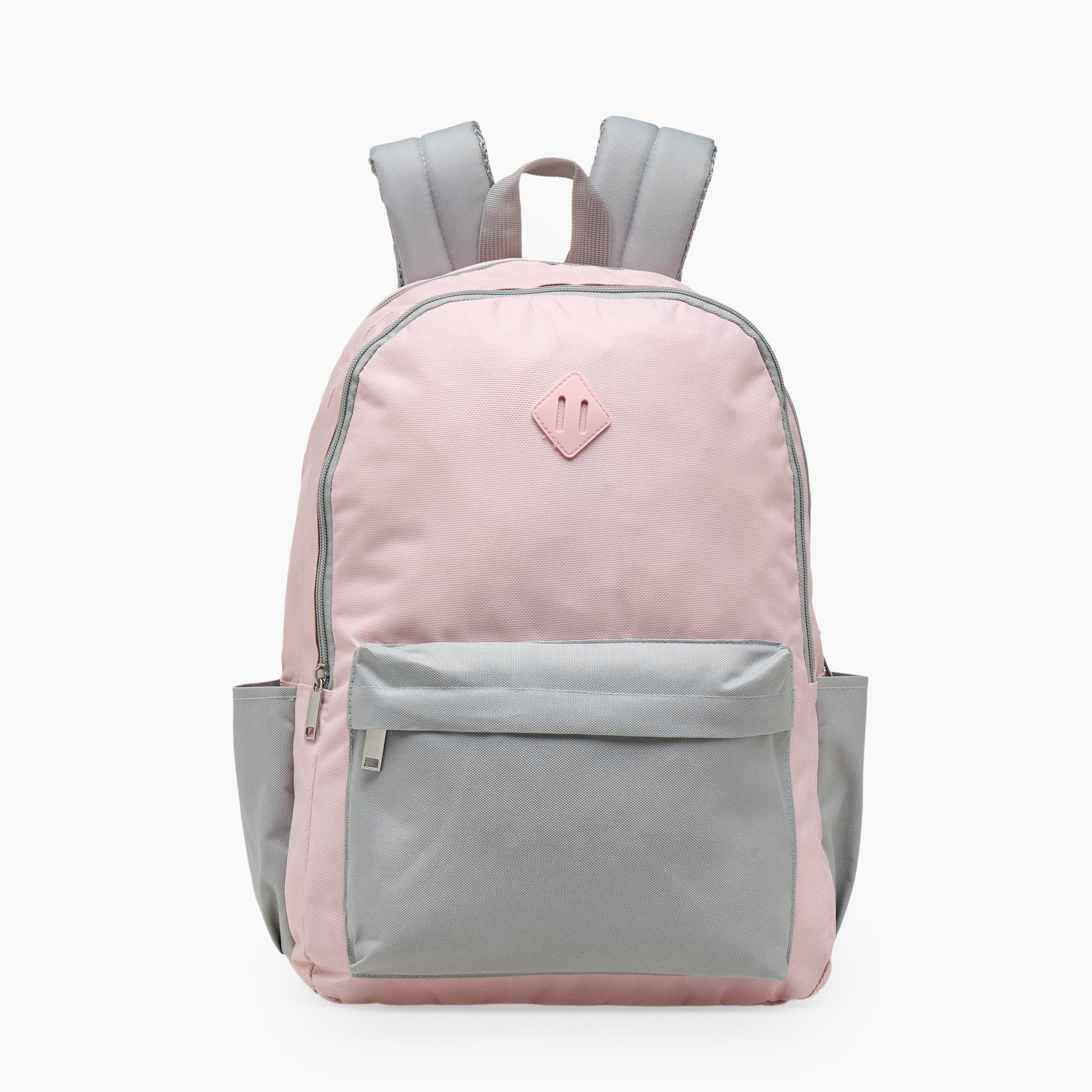 طقم شنطة مدرسية سادة 4 قطع للأطفال 8-13 سنوات مع مقلمة وشنطة غداء - 17 بوصة-school-bagsandbackpacks-backpacks-image-2