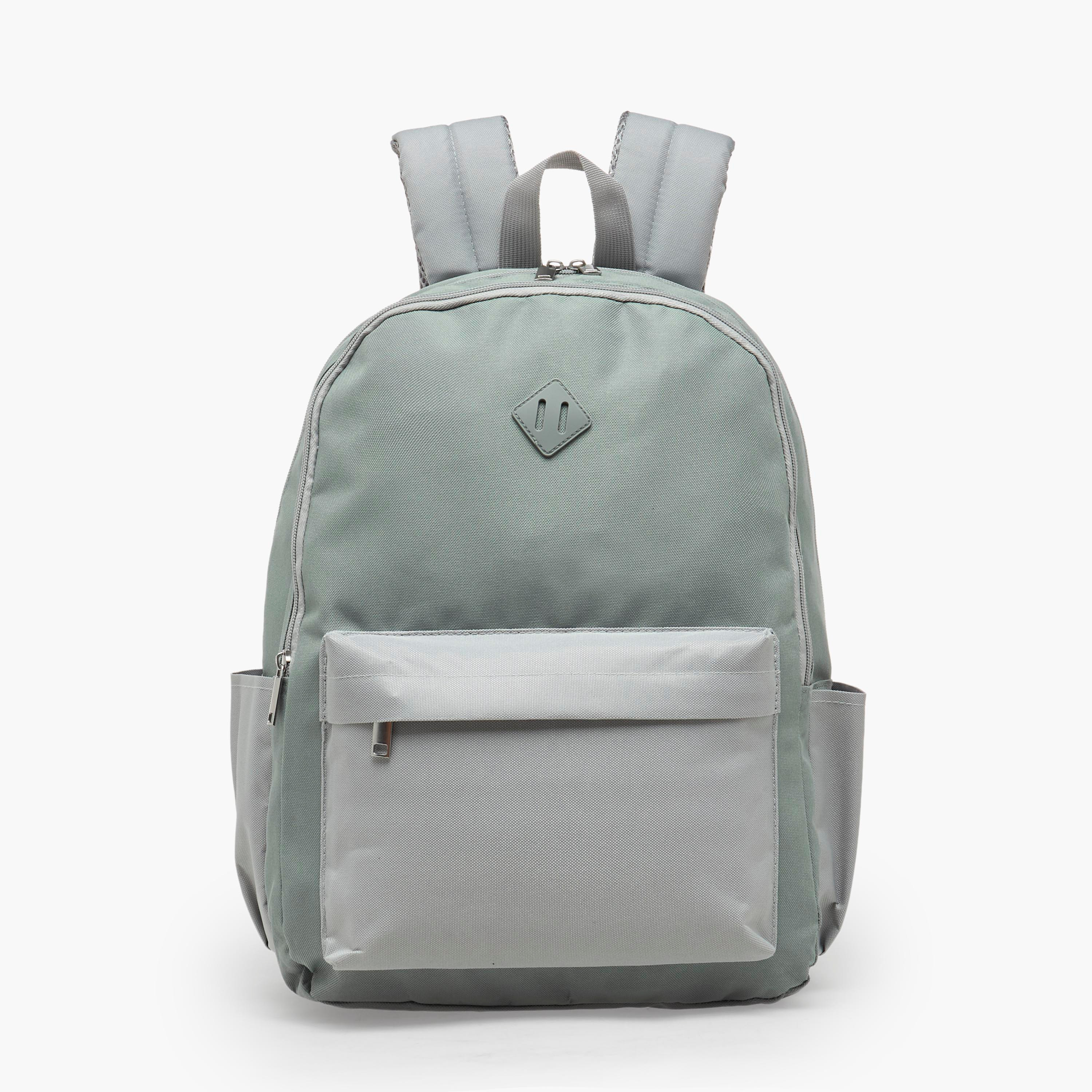 طقم شنطة مدرسية سادة 4 قطع للأطفال 8-13 سنوات مع مقلمة وشنطة غداء - 17 بوصة-school-bagsandbackpacks-backpacks-image-2
