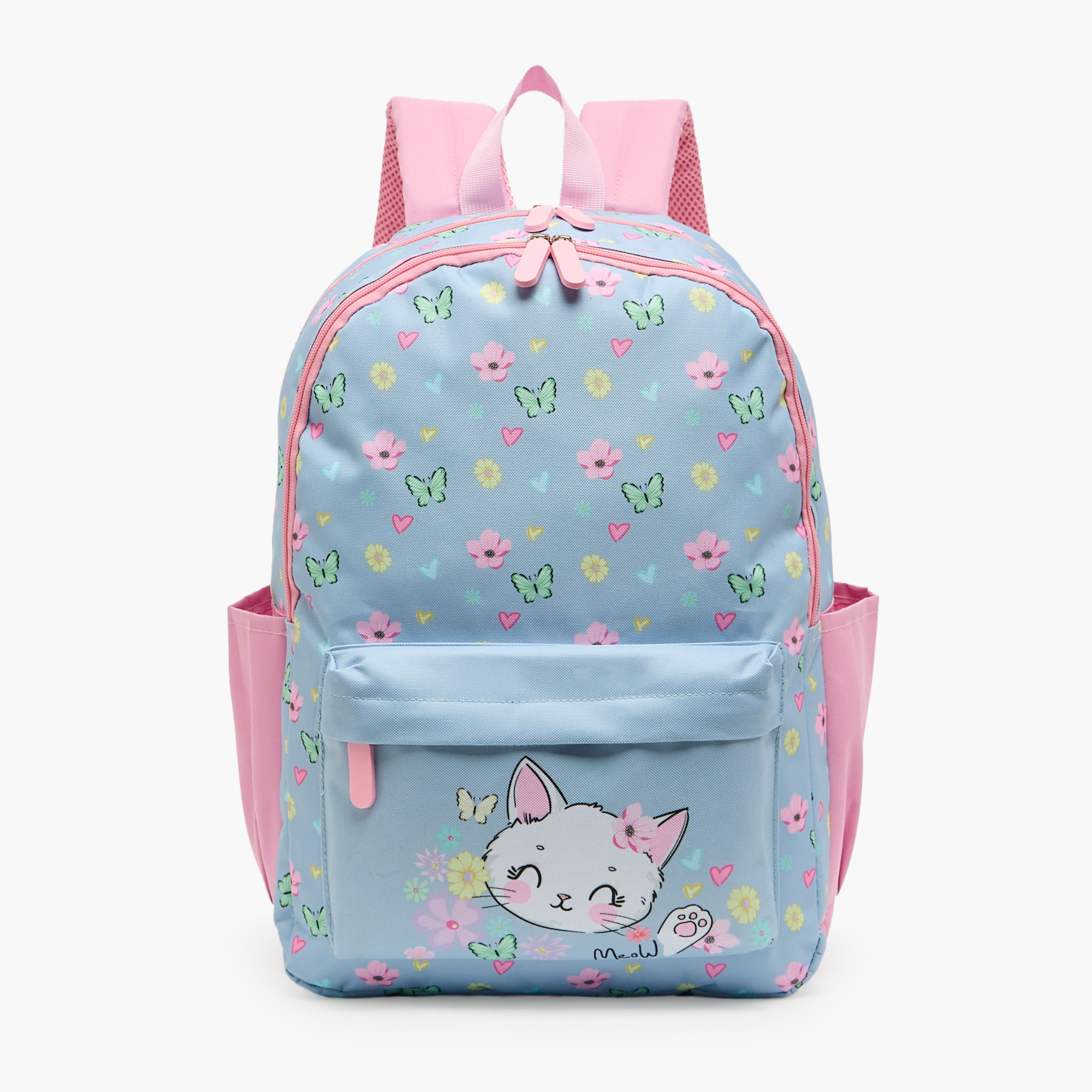طقم شنطة ظهر 4 قطع للبنات 5-8 سنوات مع مقلمة بطبعات - 17 بوصة-school-bagsandbackpacks-backpacks-image-2