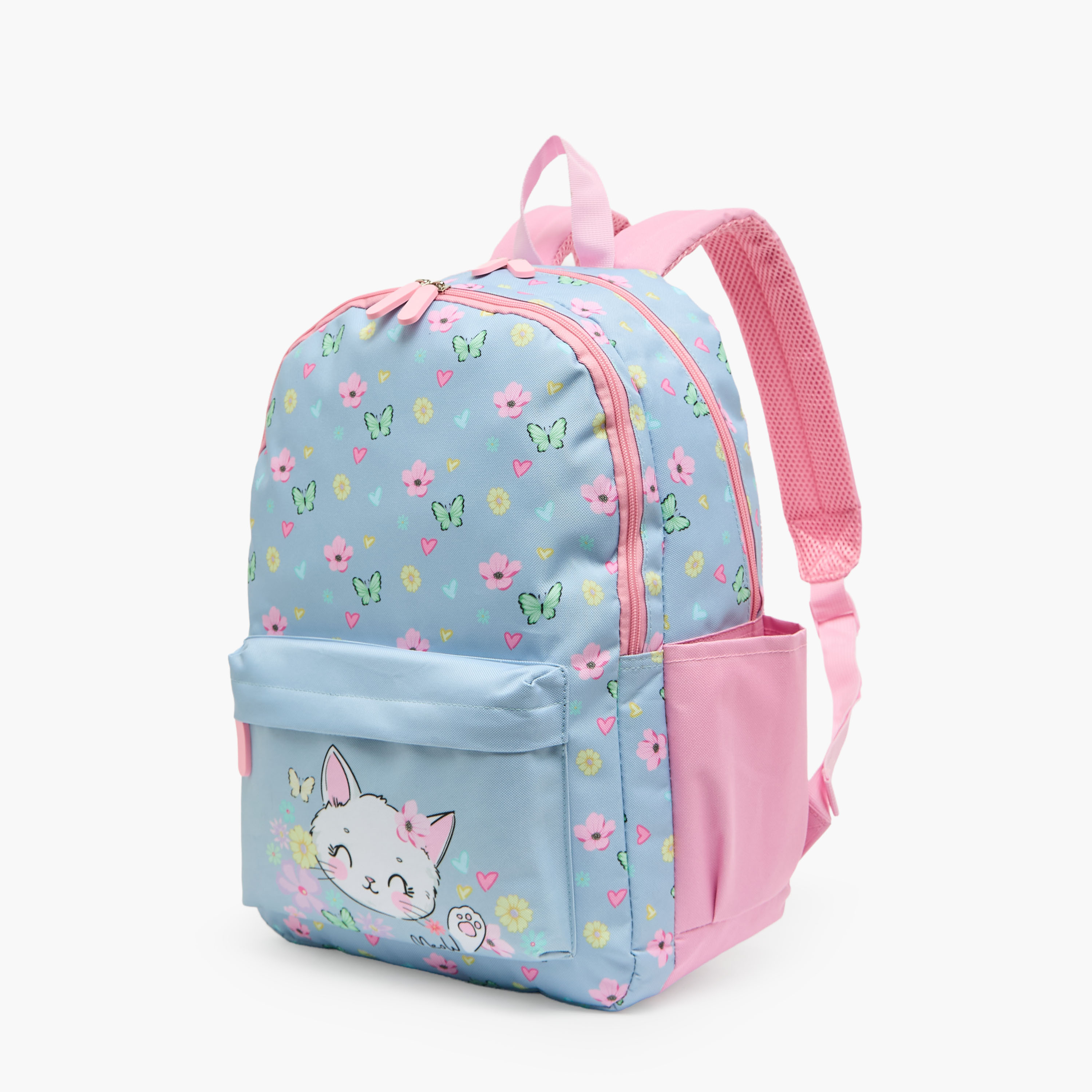 طقم شنطة ظهر 4 قطع للبنات 5-8 سنوات مع مقلمة بطبعات - 17 بوصة-school-bagsandbackpacks-backpacks-image-7