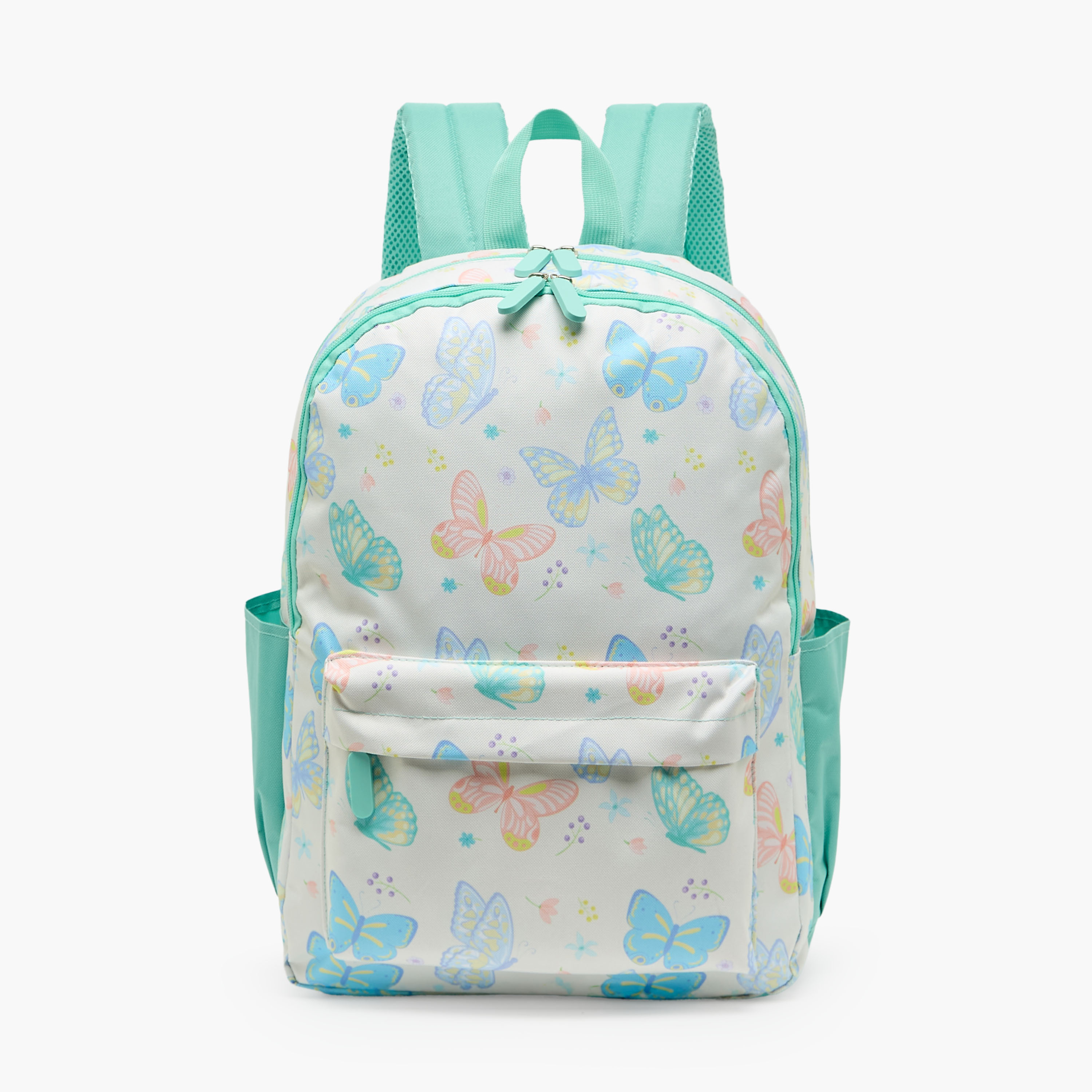 Butterfly Print 4-Piece Backpack School Bag Set for Girls 8-13 Years with Pencil Pouch - 17 inches-school-bagsandbackpacks-backpacks-image-2