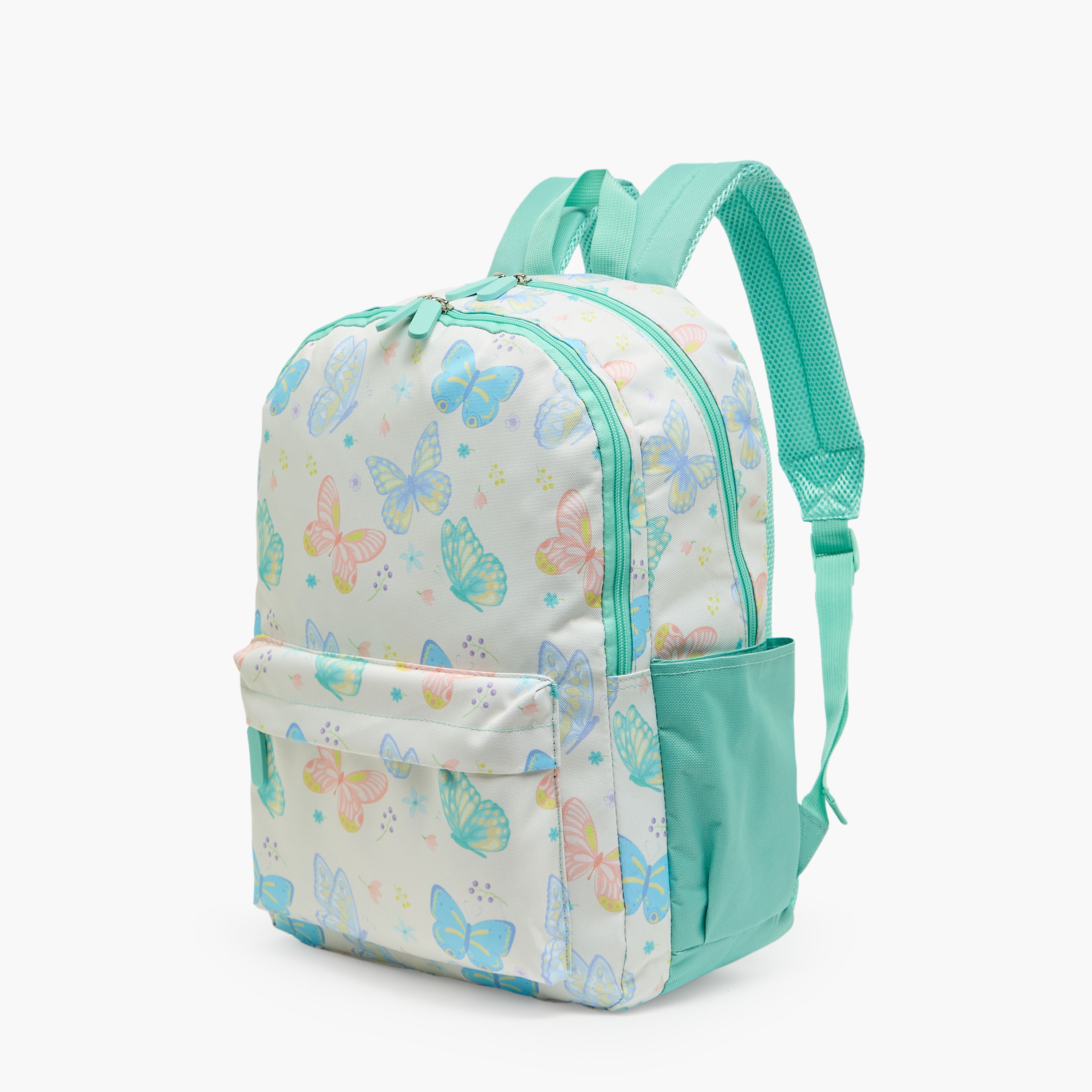 Butterfly Print 4-Piece Backpack School Bag Set for Girls 8-13 Years with Pencil Pouch - 17 inches-school-bagsandbackpacks-backpacks-image-3