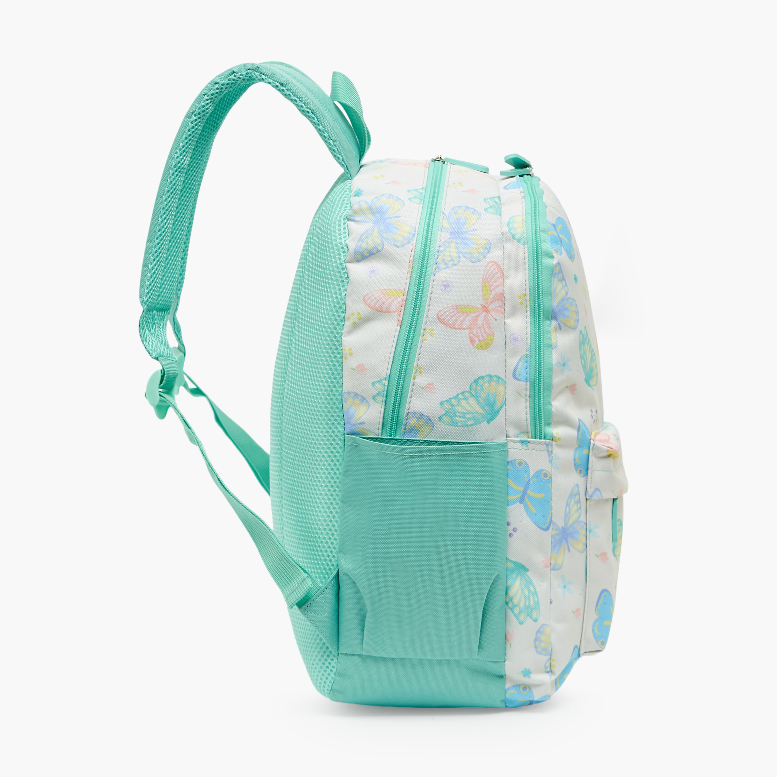 Butterfly Print 4-Piece Backpack School Bag Set for Girls 8-13 Years with Pencil Pouch - 17 inches-school-bagsandbackpacks-backpacks-image-4