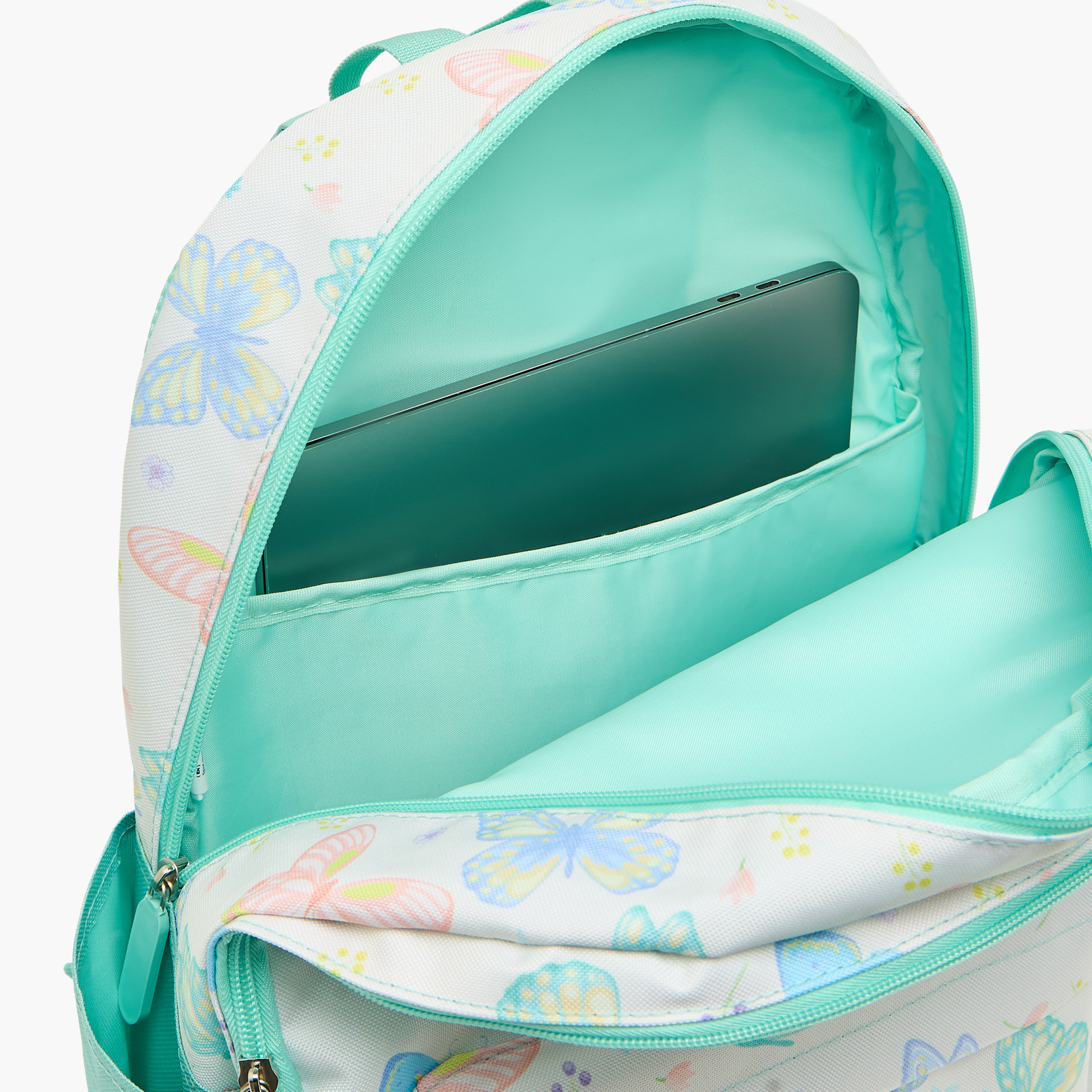 Butterfly Print 4-Piece Backpack School Bag Set for Girls 8-13 Years with Pencil Pouch - 17 inches-school-bagsandbackpacks-backpacks-image-8