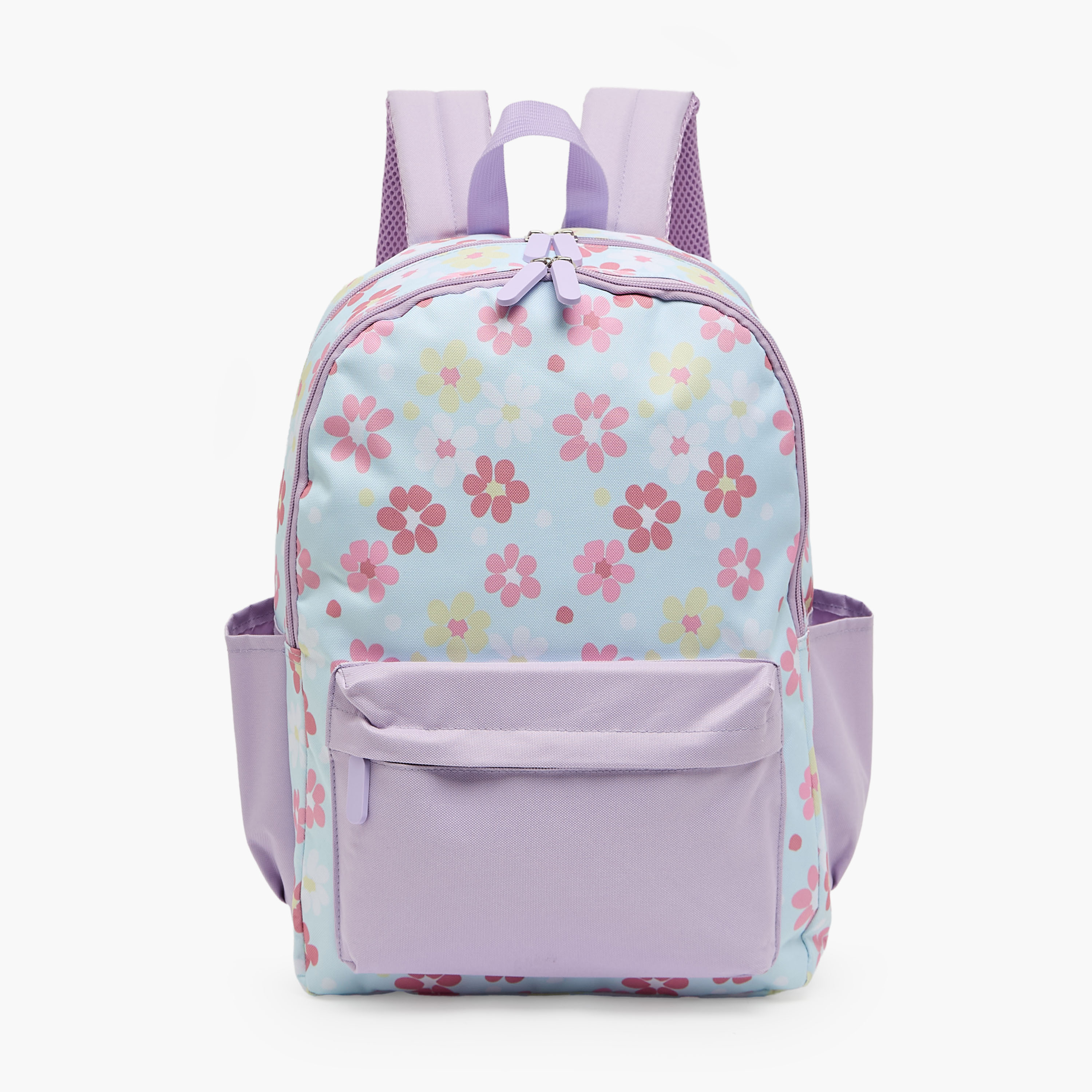Floral Print 4-Piece School Bag Set for Girls 8-13 Years with Lunch Bag and Water Bottle - 17 inches-school-bagsandbackpacks-backpacks-image-2