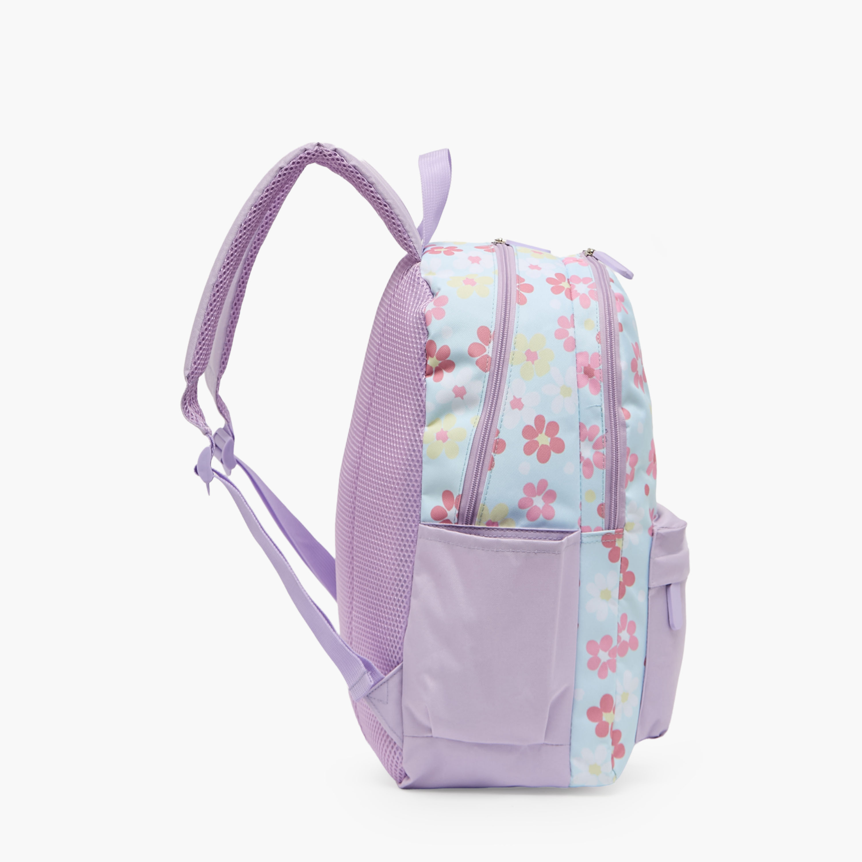 Floral Print 4-Piece School Bag Set for Girls 8-13 Years with Lunch Bag and Water Bottle - 17 inches-school-bagsandbackpacks-backpacks-image-4