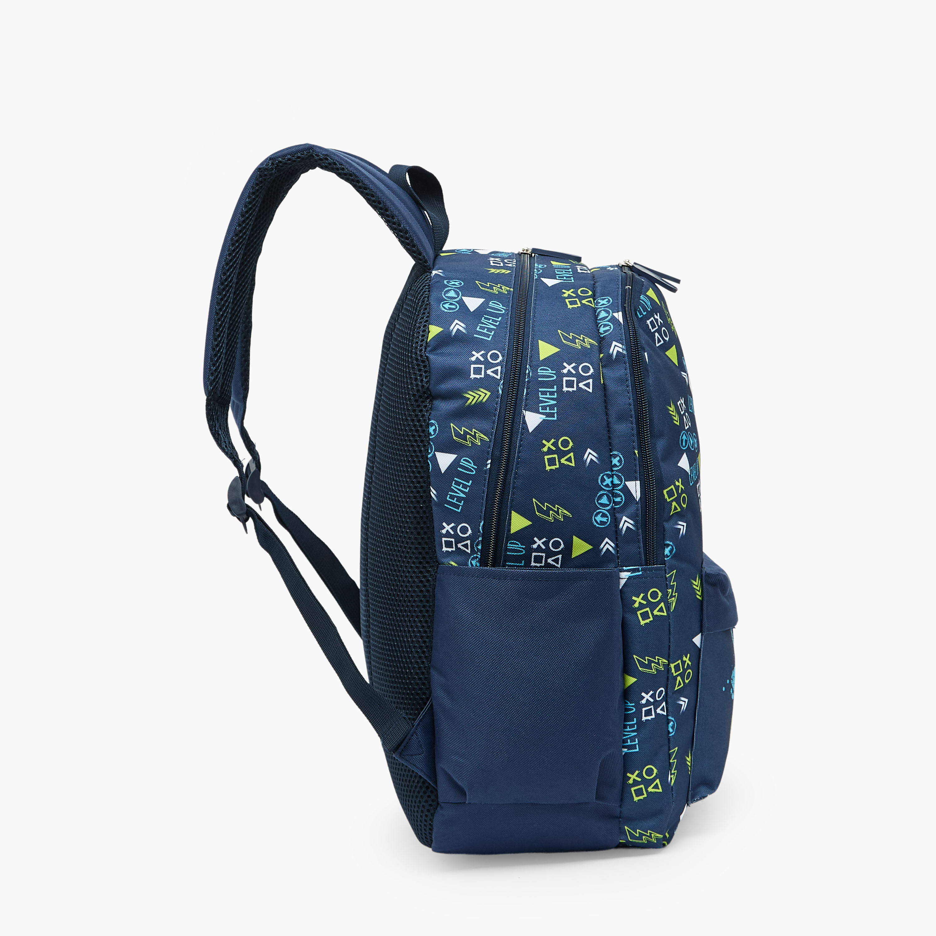 طقم شنطة ظهر مدرسية بطبعات جيمنج 4 قطع مع مقلمة للأولاد من 8 - 13 سنة - 17 بوصة-school-bagsandbackpacks-backpacks-image-7