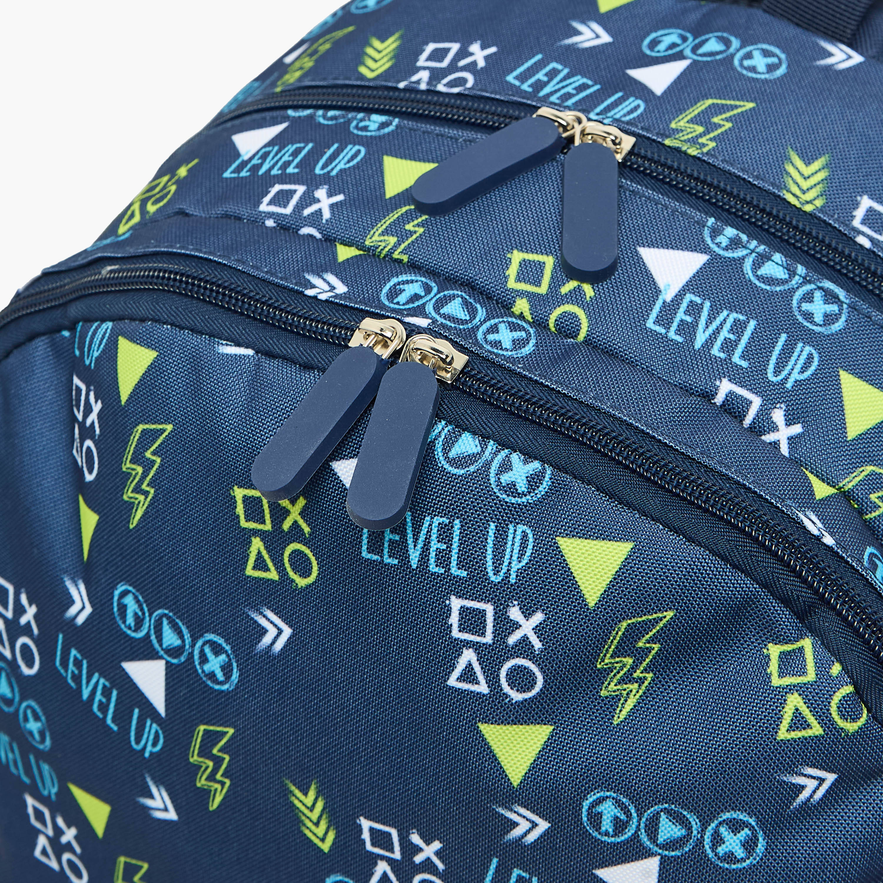 طقم شنطة ظهر مدرسية بطبعات جيمنج 4 قطع مع مقلمة للأولاد من 8 - 13 سنة - 17 بوصة-school-bagsandbackpacks-backpacks-image-3