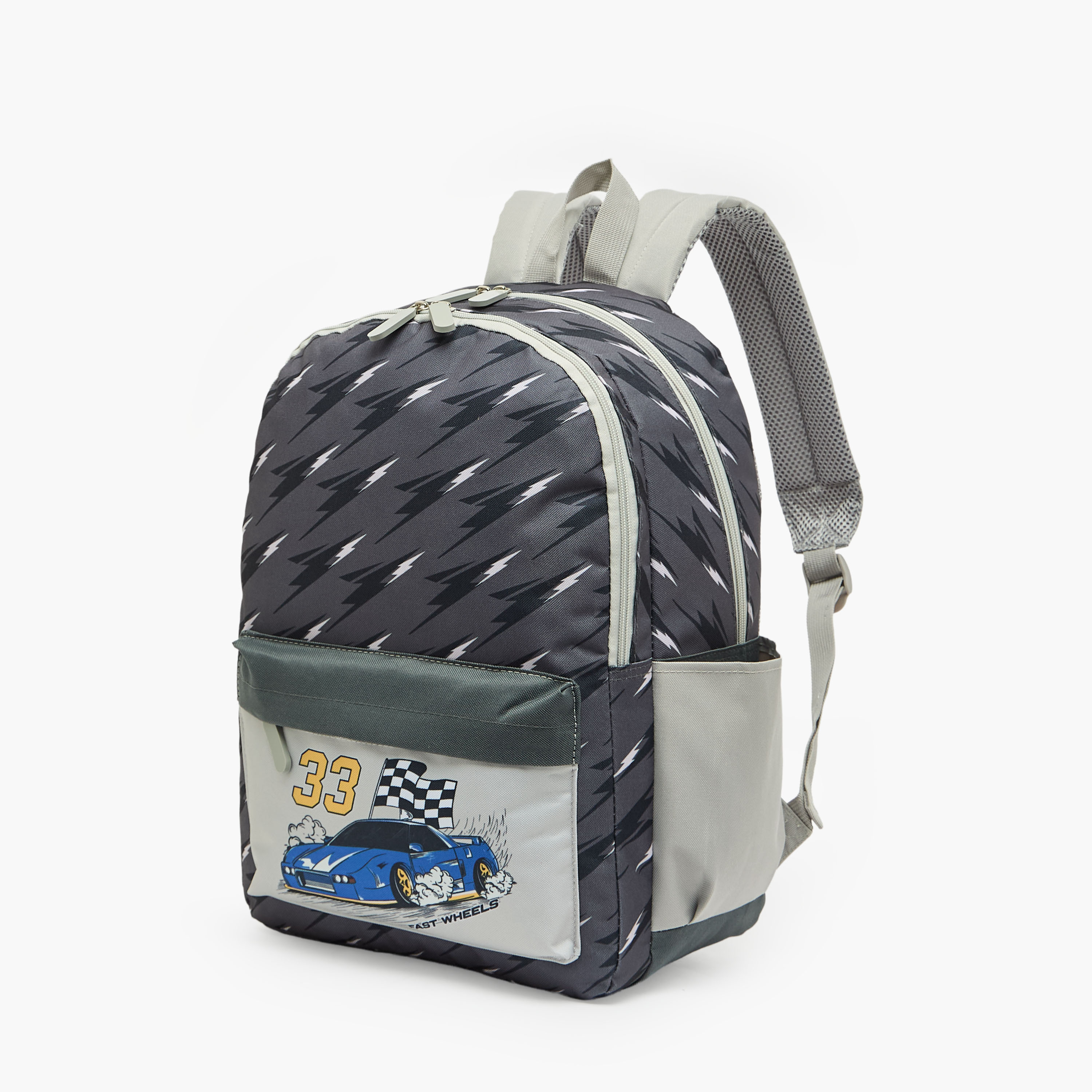 شنطة ظهر مدرسية 4 قطع مع مقلمة بطبعات للأولاد 8 - 13 سنة - 17 بوصة-school-bagsandbackpacks-backpacks-image-6