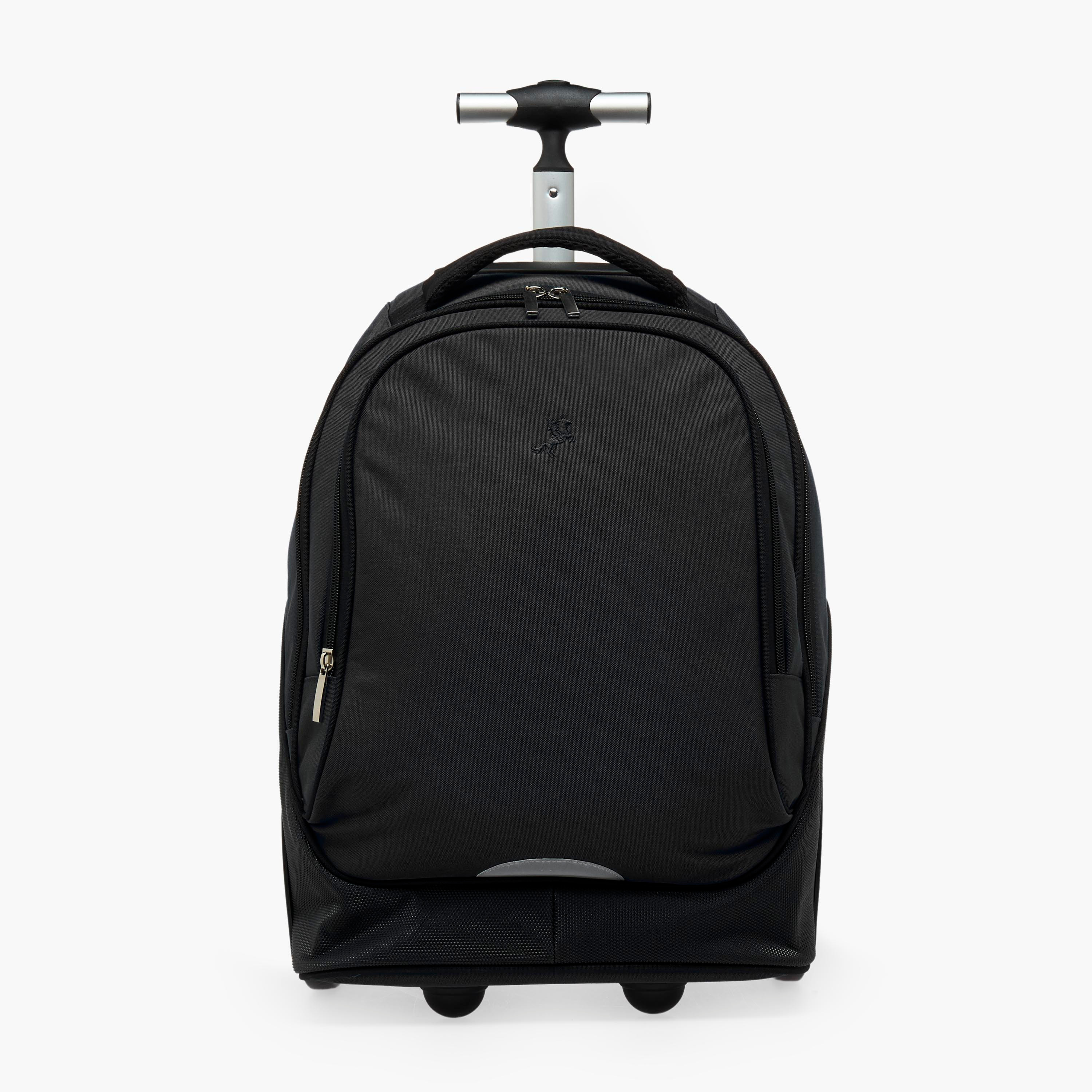 طقم شنطة ترولي مدرسية سادة 3 قطع للأطفال 8-13 سنوات مع مقلمة وشنطة غداء - 18 بوصة-school-bagsandbackpacks-trolleybags-image-2